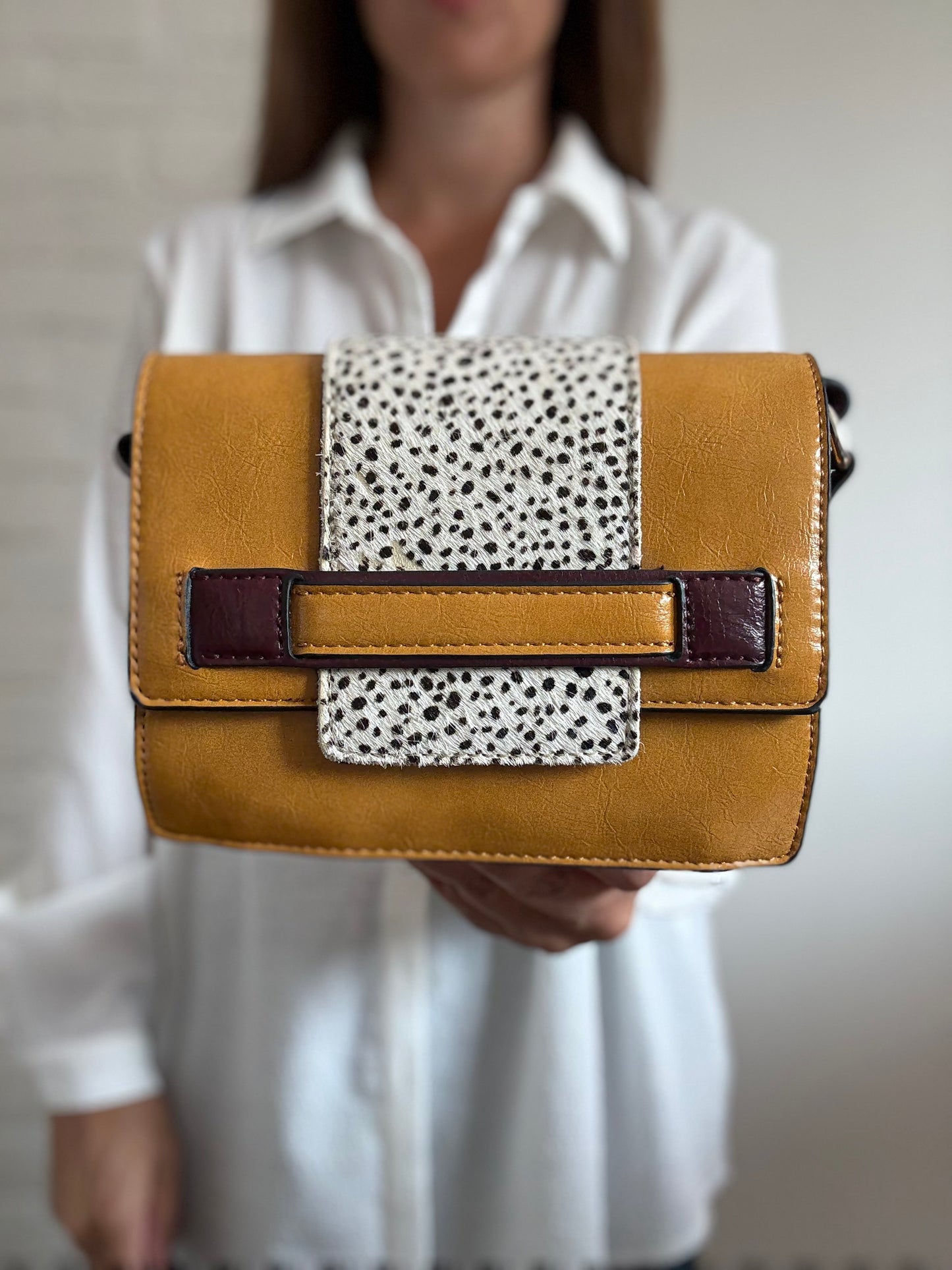 Mini Mustard Dalmatian Purse