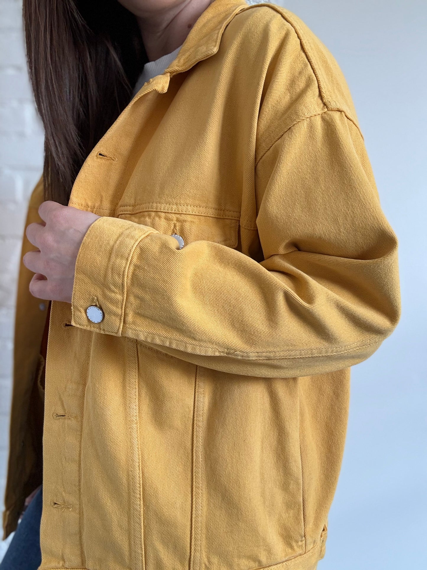 Mustard Yellow Denim Jacket - Sz. M