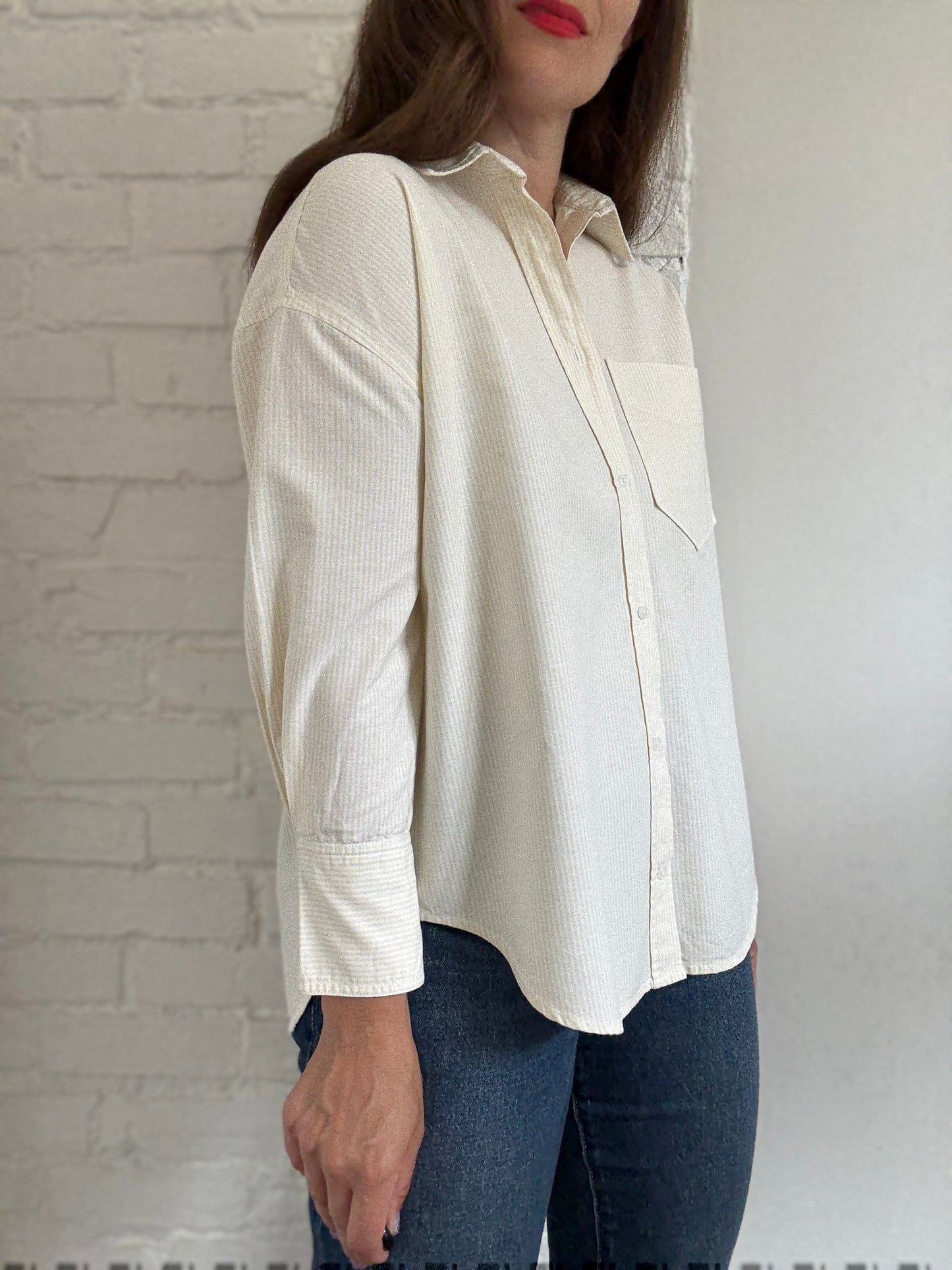 Butter-Yellow Oxford Shirt - Size S/M
