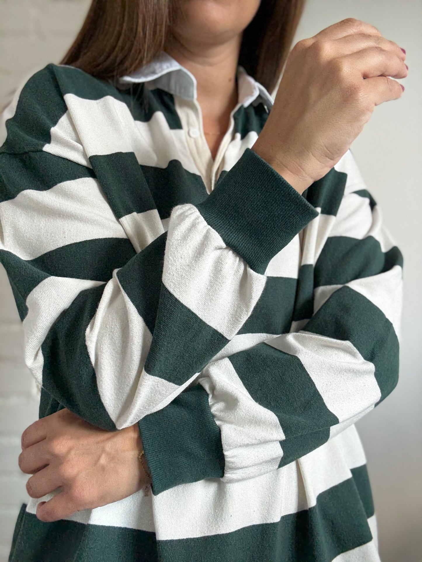 Oak + Fort Rugby Shirt - Size S (Oversized)
