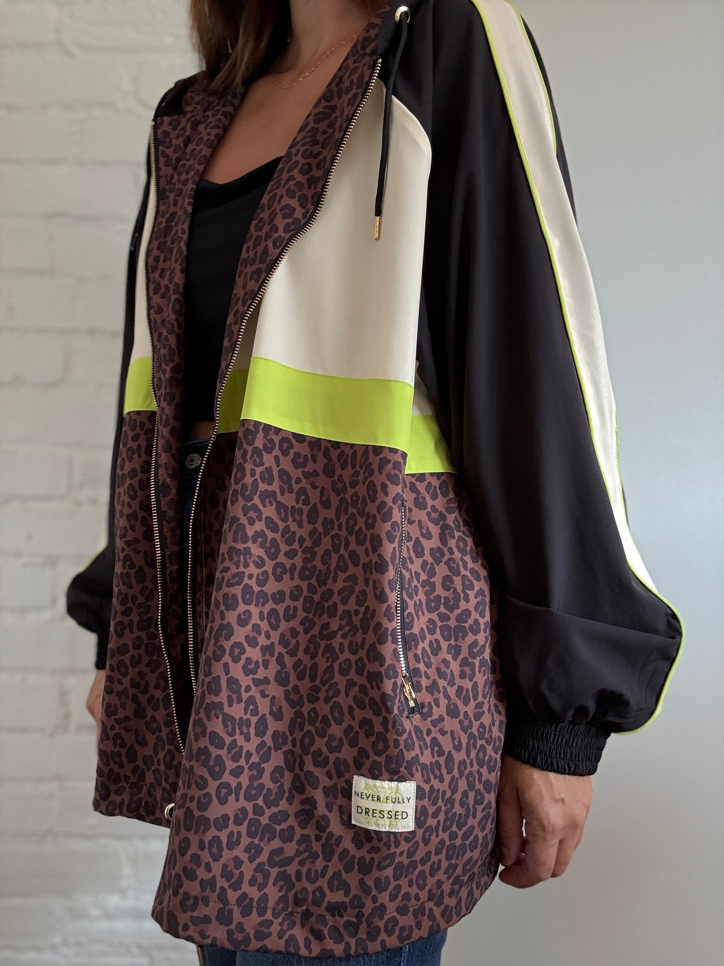 Never Fully Dressed Leopard Windbreaker - Size 20