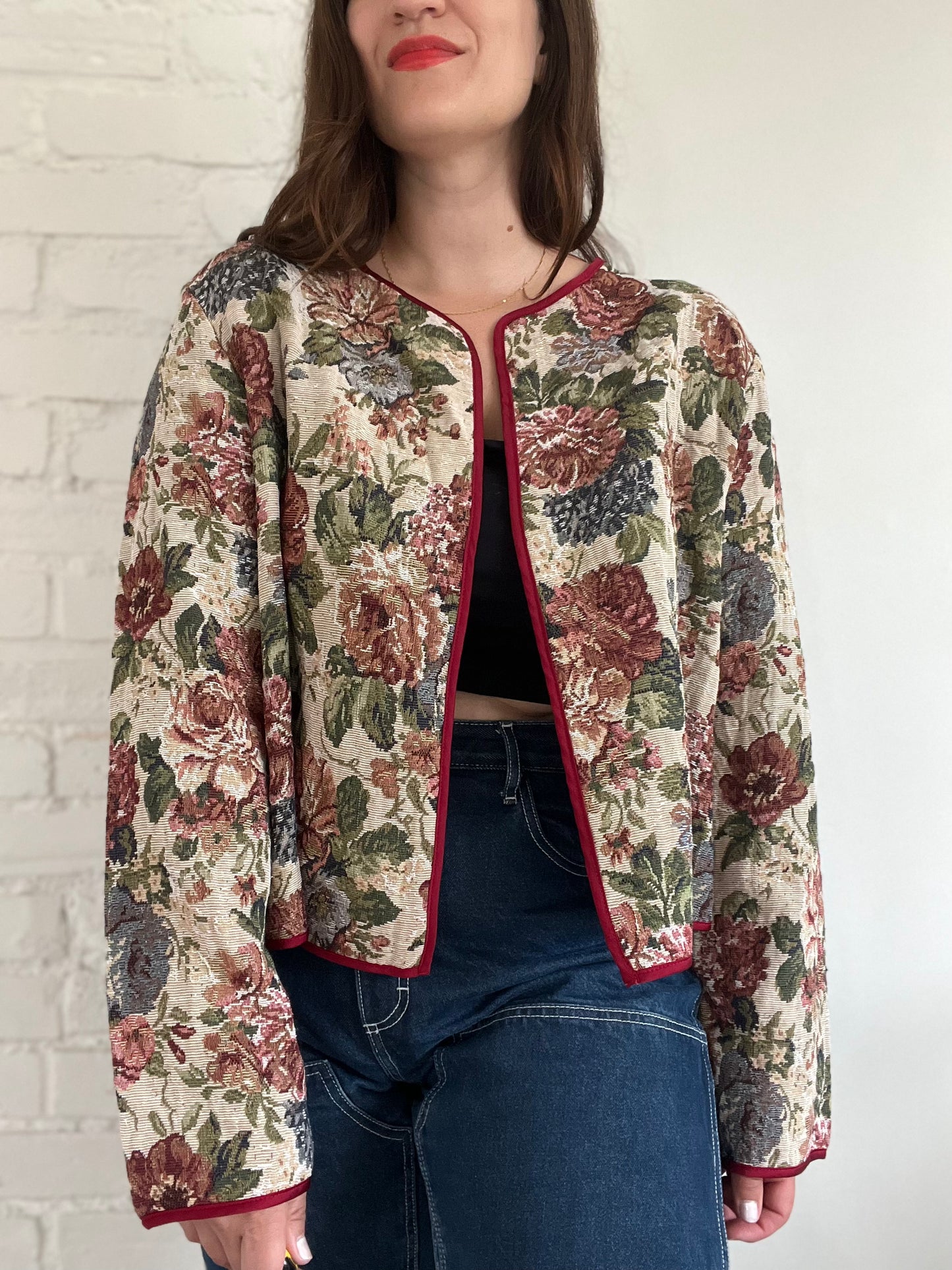 Textured Tapestry Floral Topper - XXL