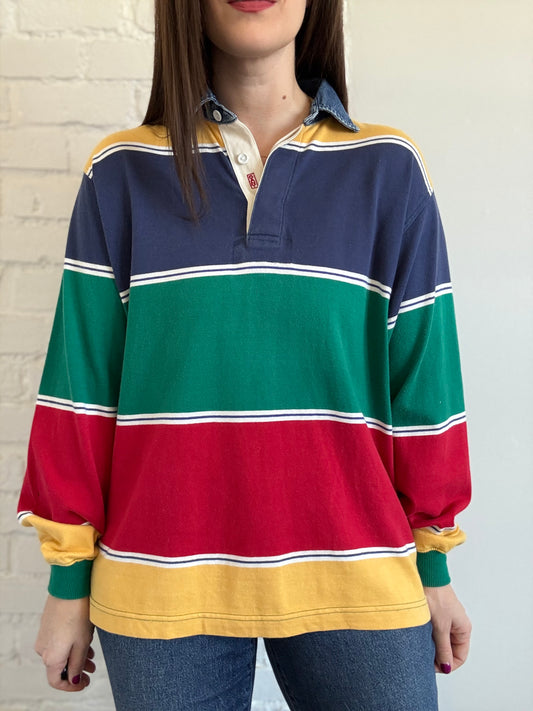Multi-colour Rugby Top - Sz. XL