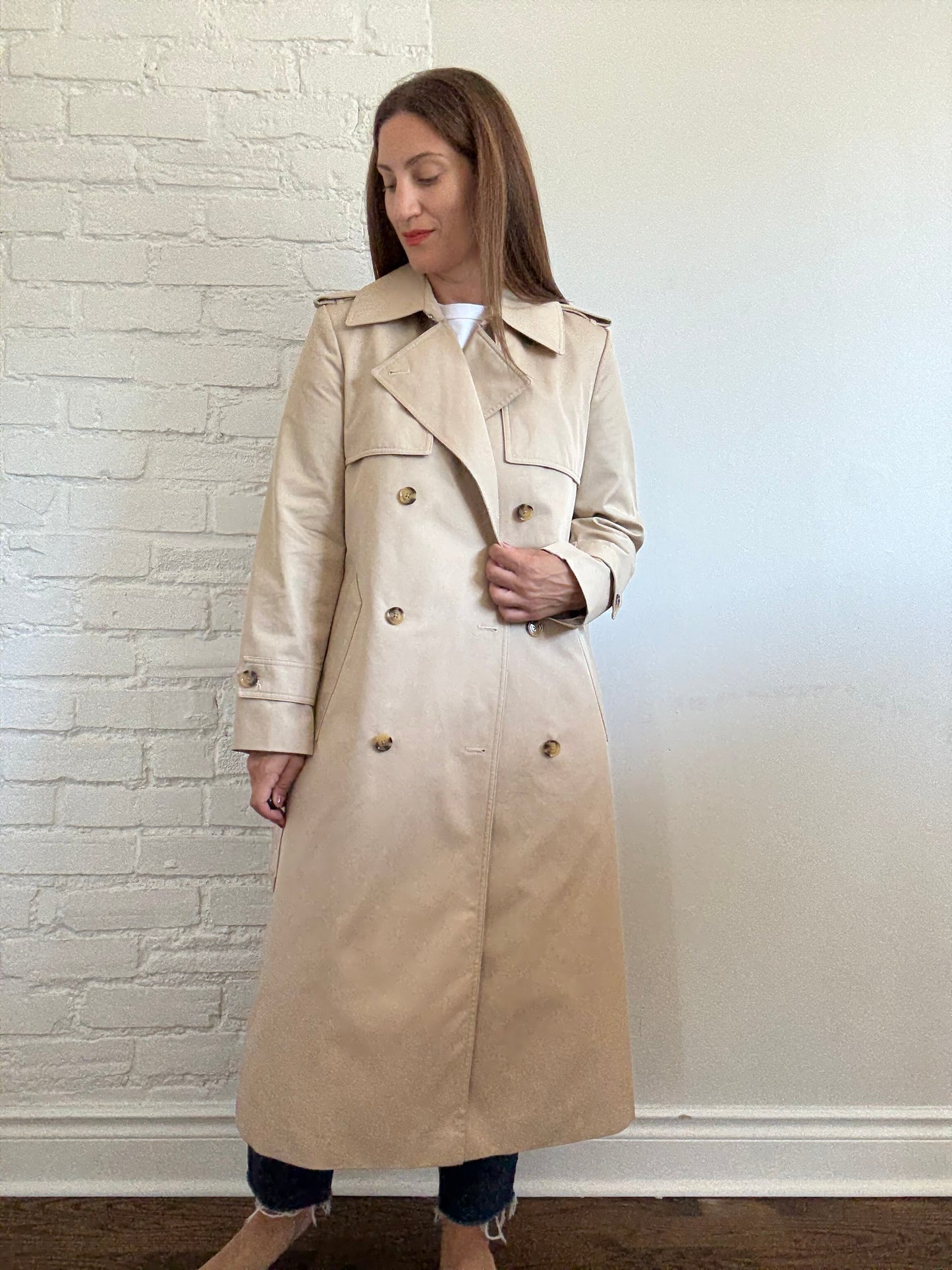 MANGO Trench Coat with Belt - Size M