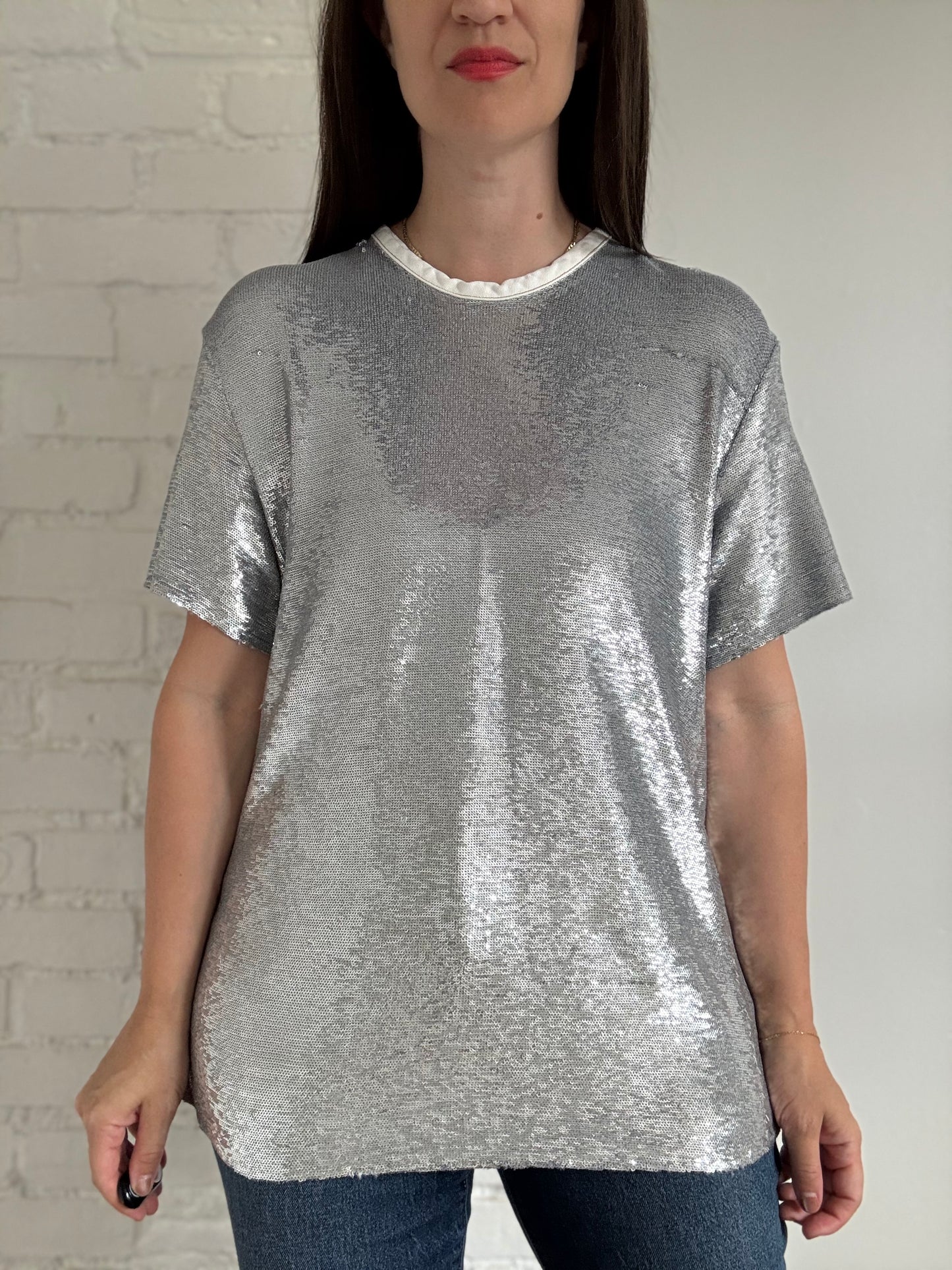 IRO Paris Sequin T-Shirt - Size S/M (Oversized)