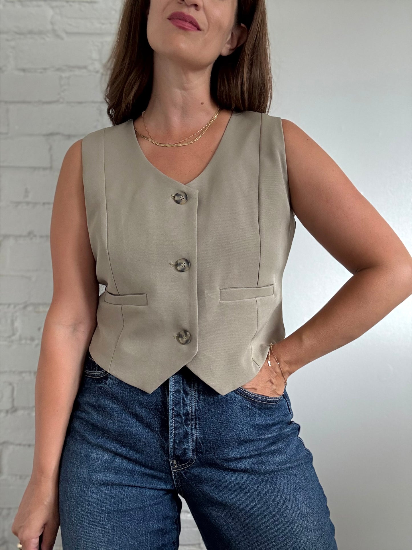 Sandstone Khaki Vest - Size L