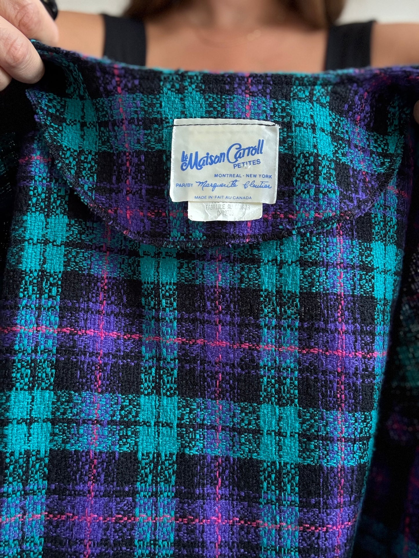 Retro Plaid Blazer - Size XL