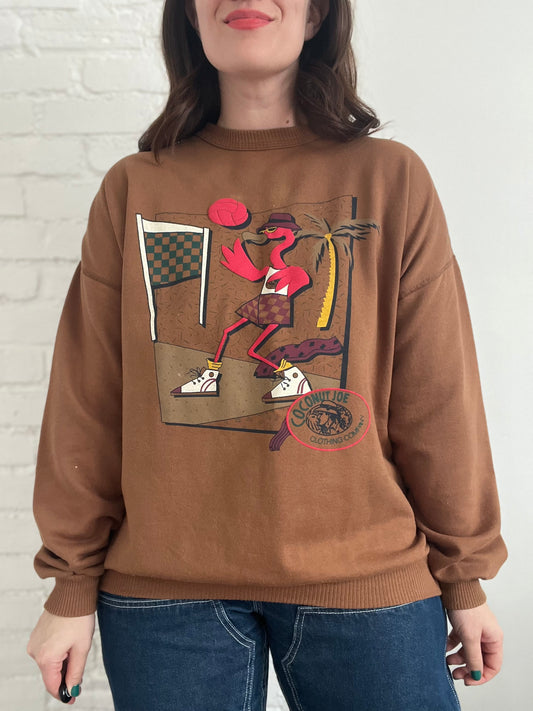 Rare Coconut Joe Flamingo Sweater - Size XL