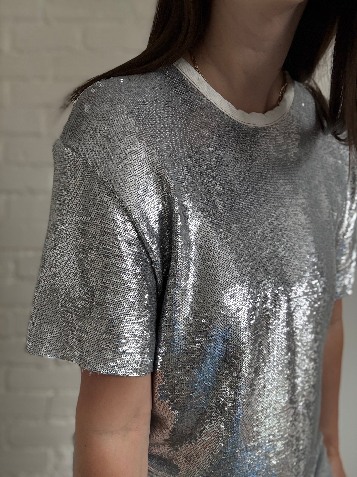 IRO Paris Sequin T-Shirt - Size S/M (Oversized)