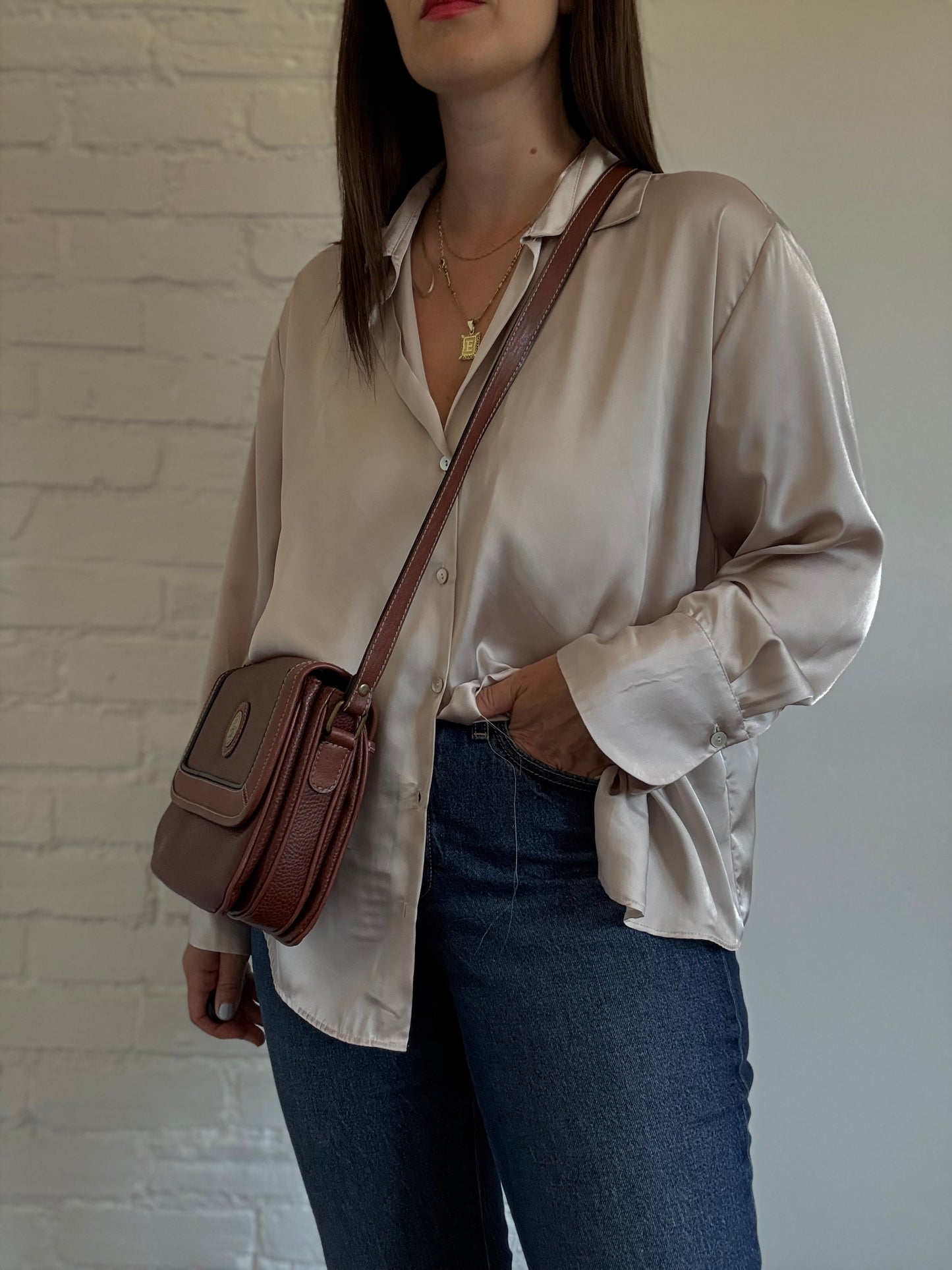 Camera Crossbody Faux Leather Purse