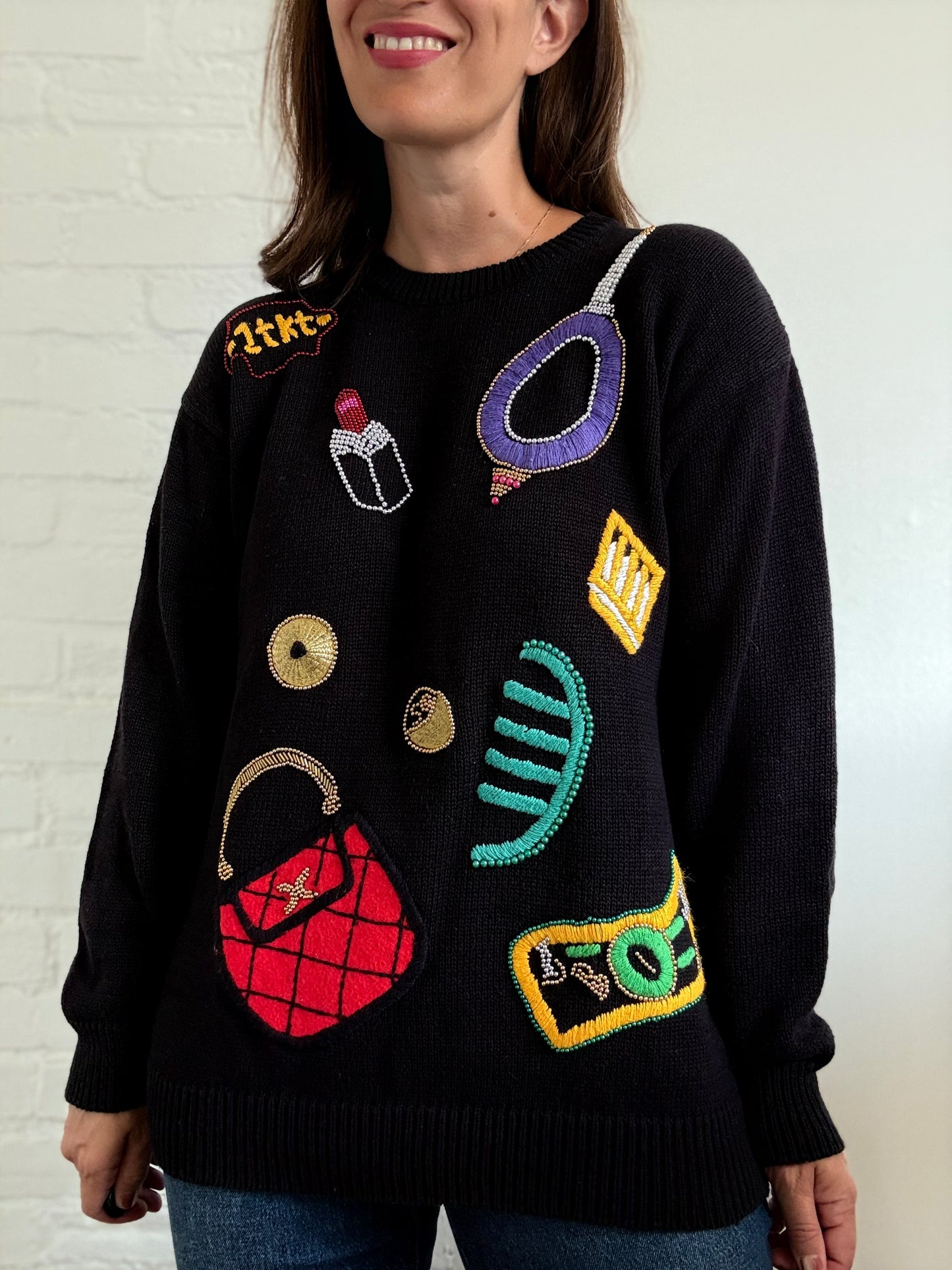 90s Beauty Knit Sweater - Size L