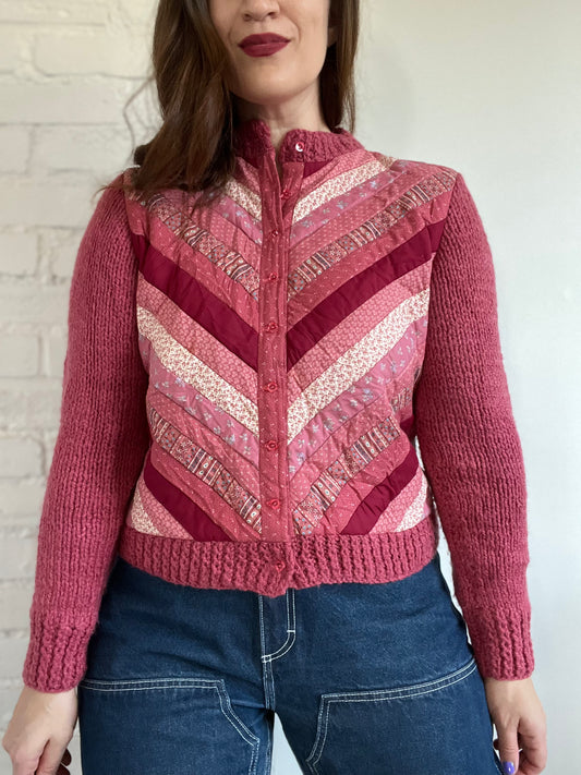 Handmade Love Quilt Cardigan - S/M