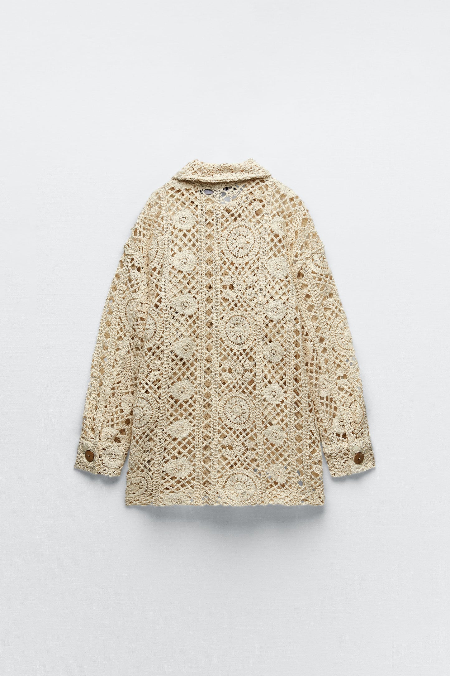 Crochet Knit Cardigan - Size S (Very Oversized)