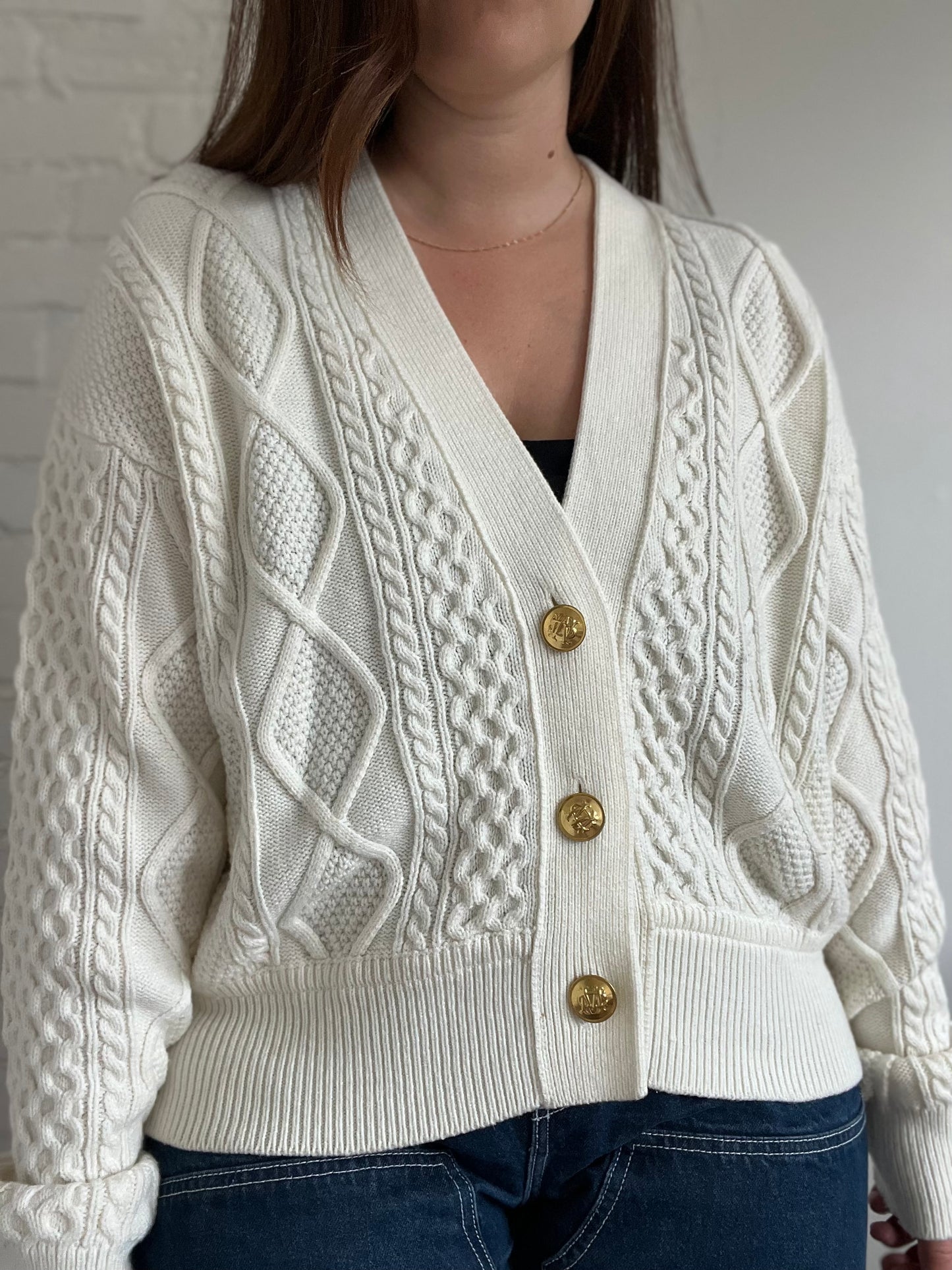 Chunky Ivory Sweater - XL