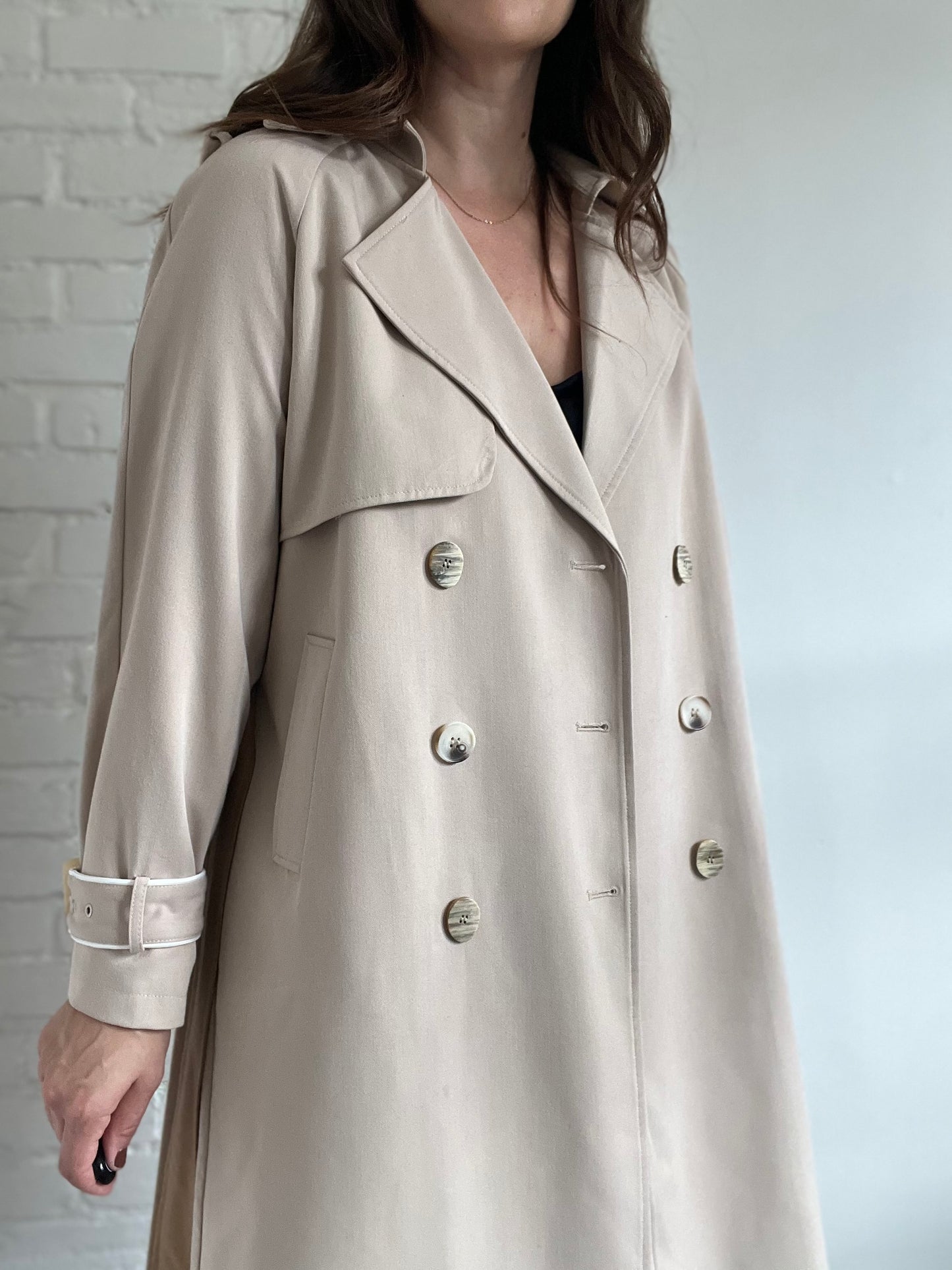 Pleated Trench Coat - M/L