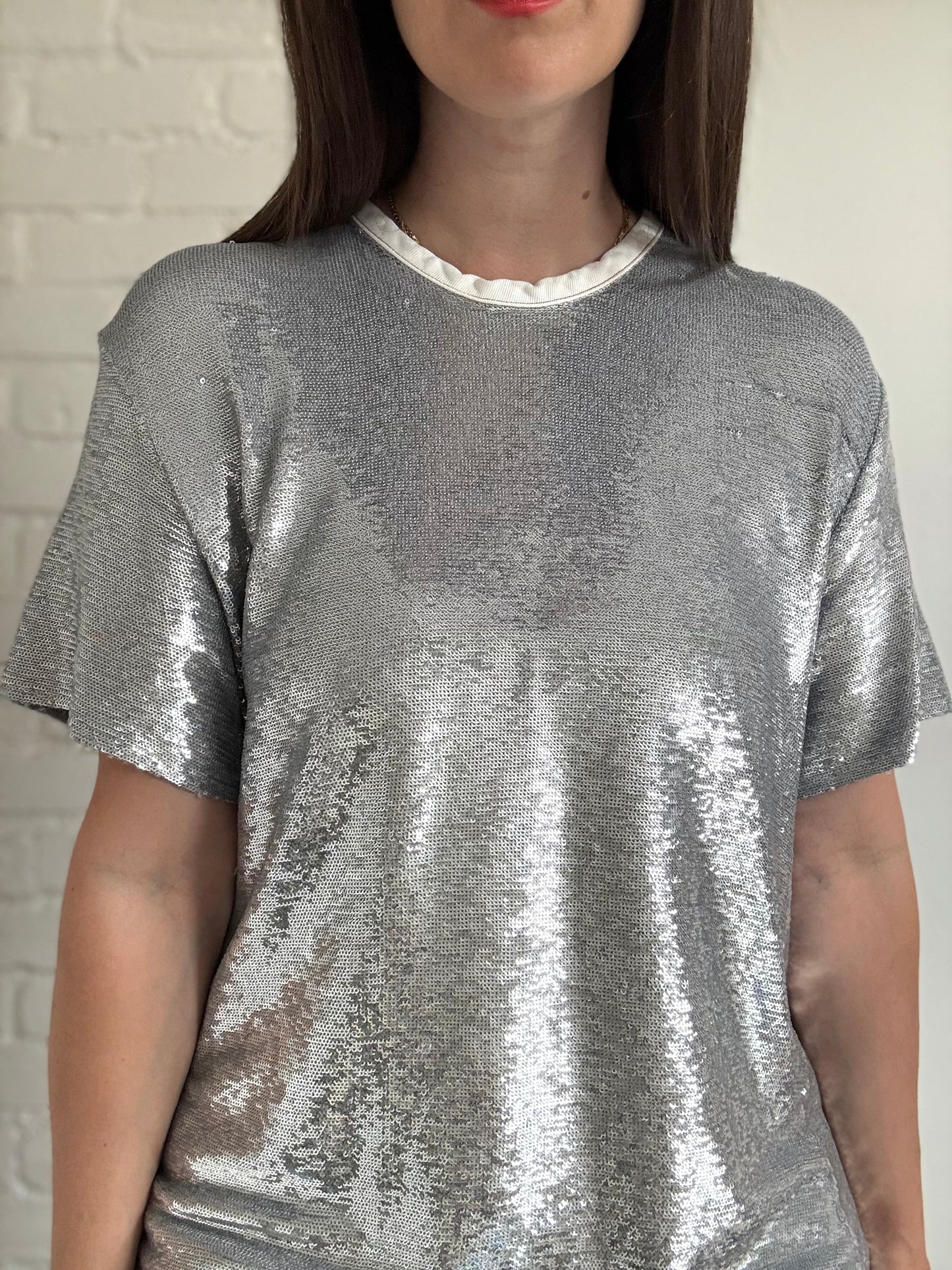 IRO Paris Sequin T-Shirt - Size S/M (Oversized)