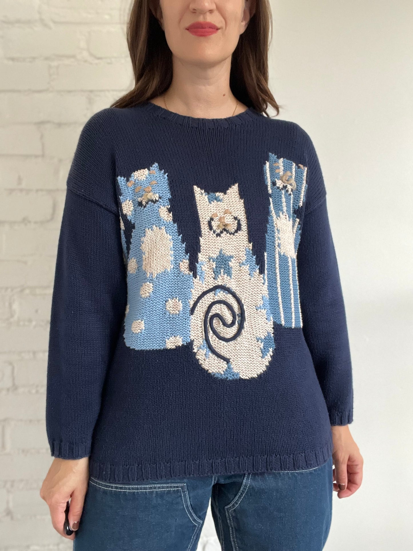 The Cats Meow Knit Sweater - Size M