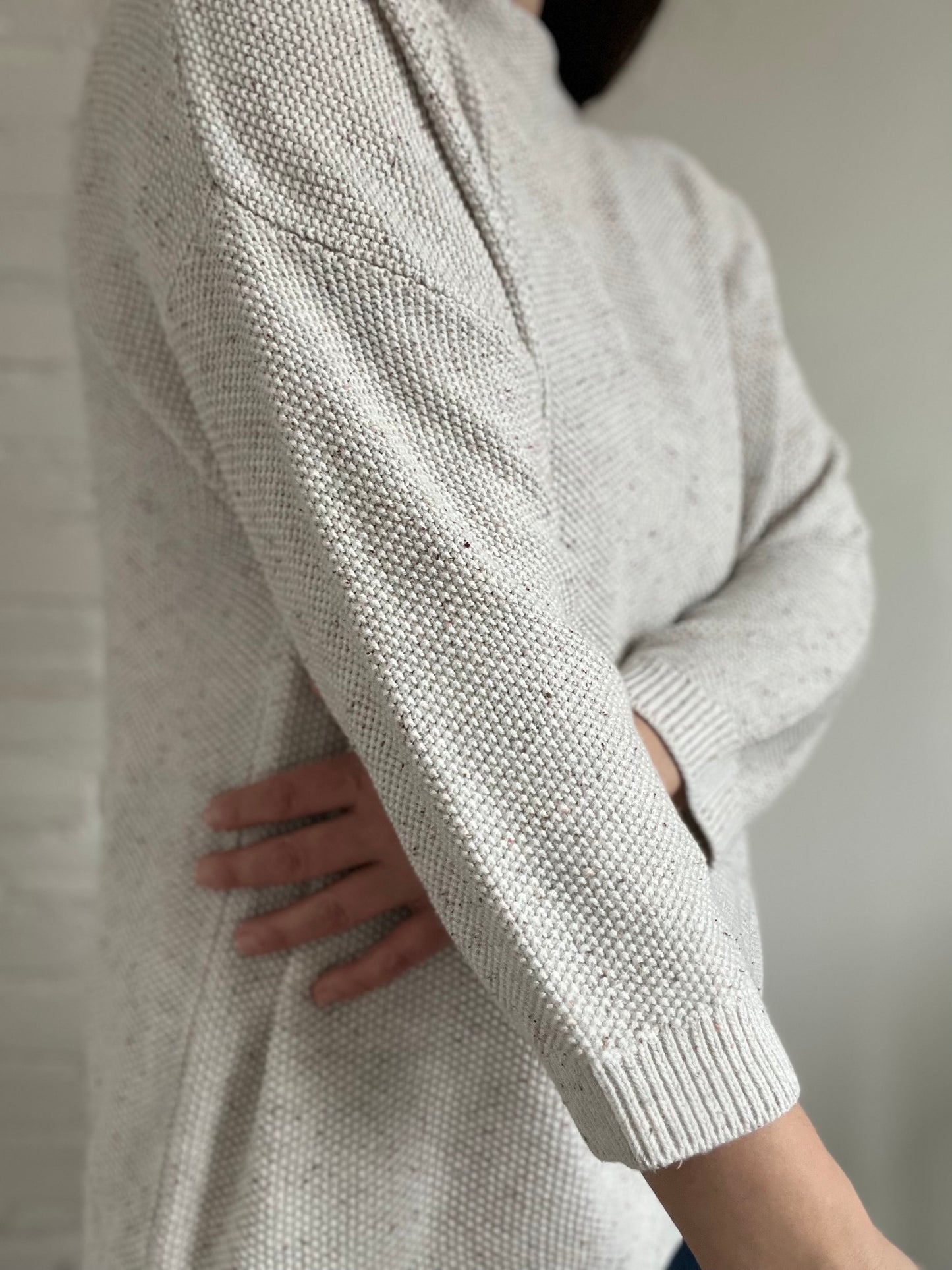 Neutral Waffle Pullover - Sz. XL/XXL