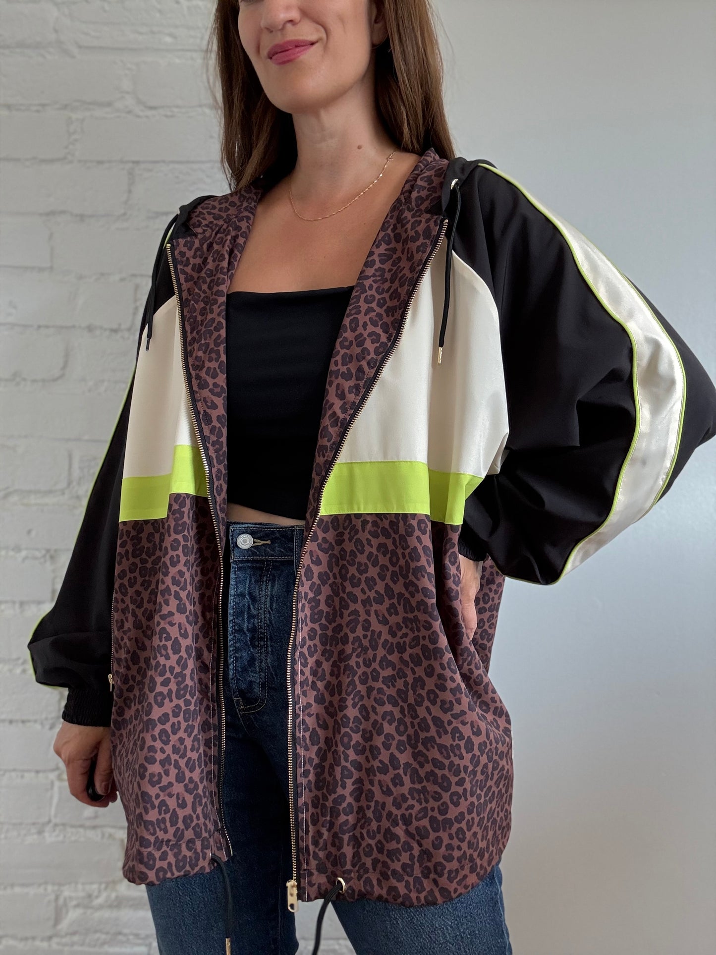 Never Fully Dressed Leopard Windbreaker - Size 20