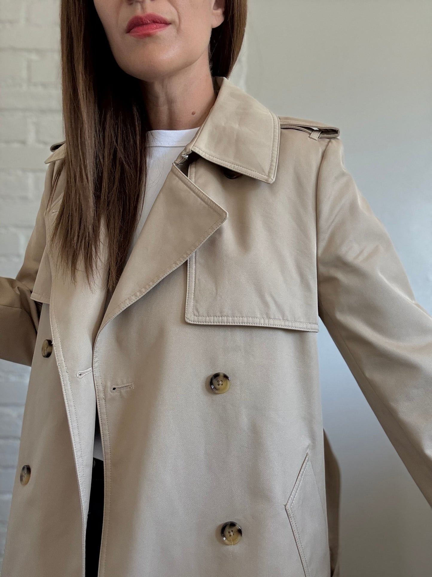 MANGO Trench Coat with Belt - Size M