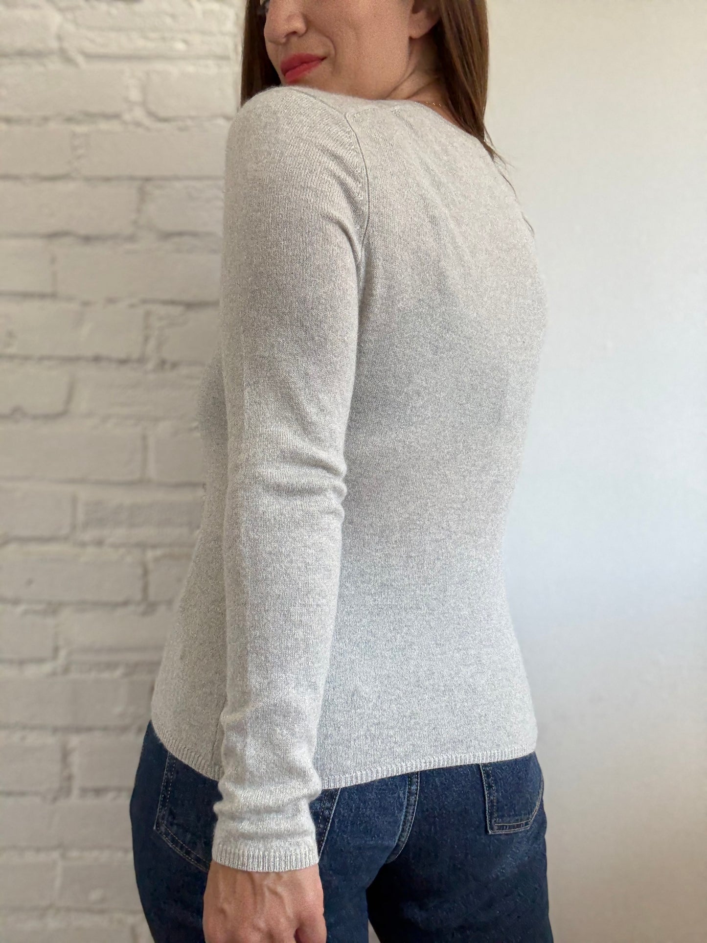 Cashmere V-Neck Sweater - Size XS/S