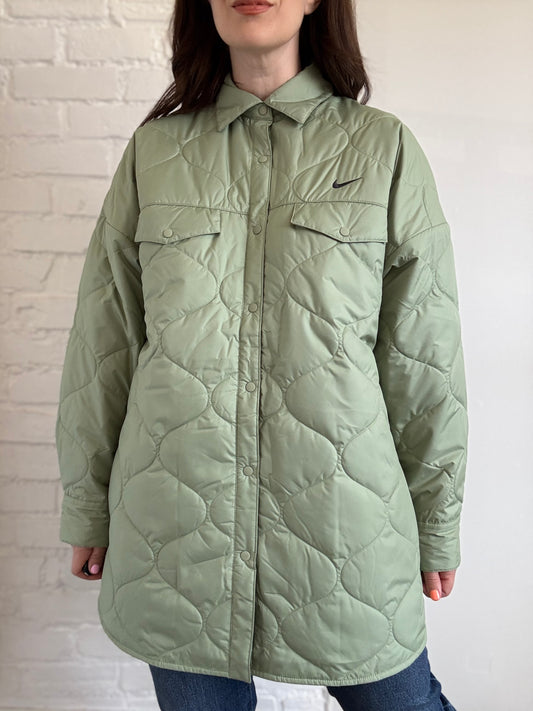 Nike Quilted Trench Coat - Size L (oversized)
