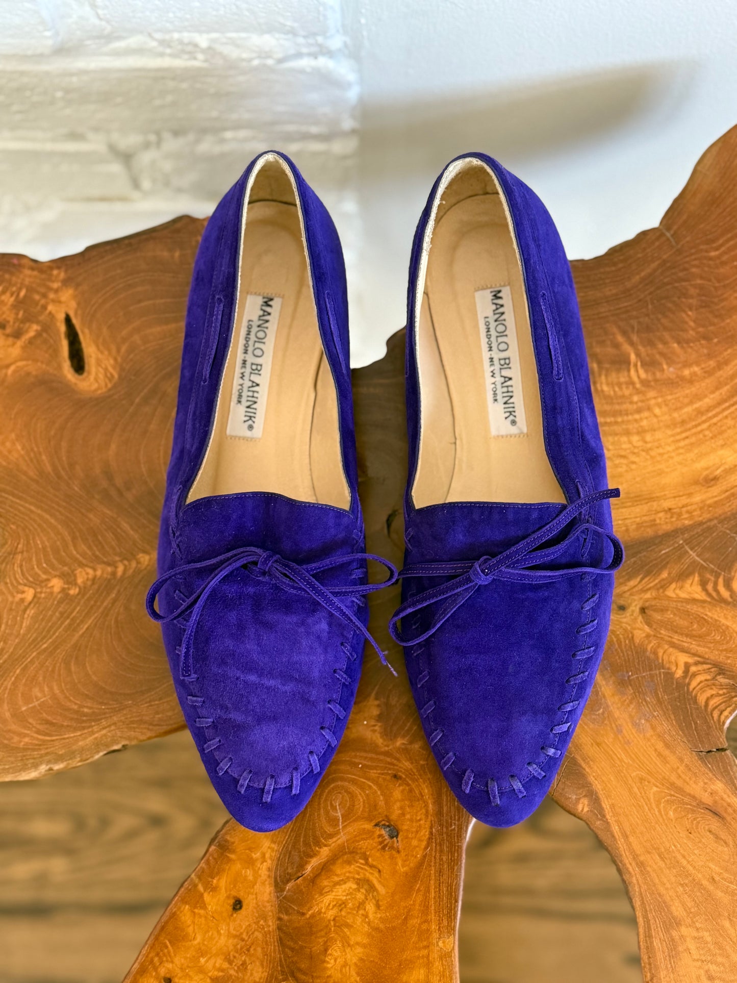 Manolo Blahnik Violet Suede Loafers - Sz. 39.5 or 9 Womens
