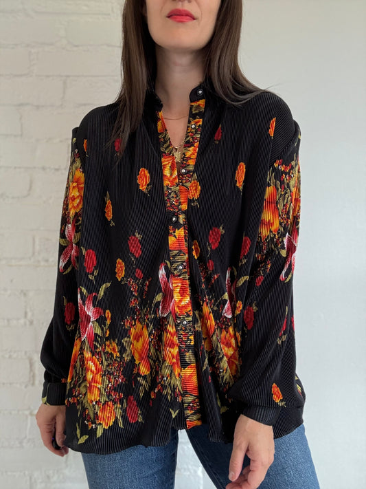 Romantic Plisse Shirt - Size XL