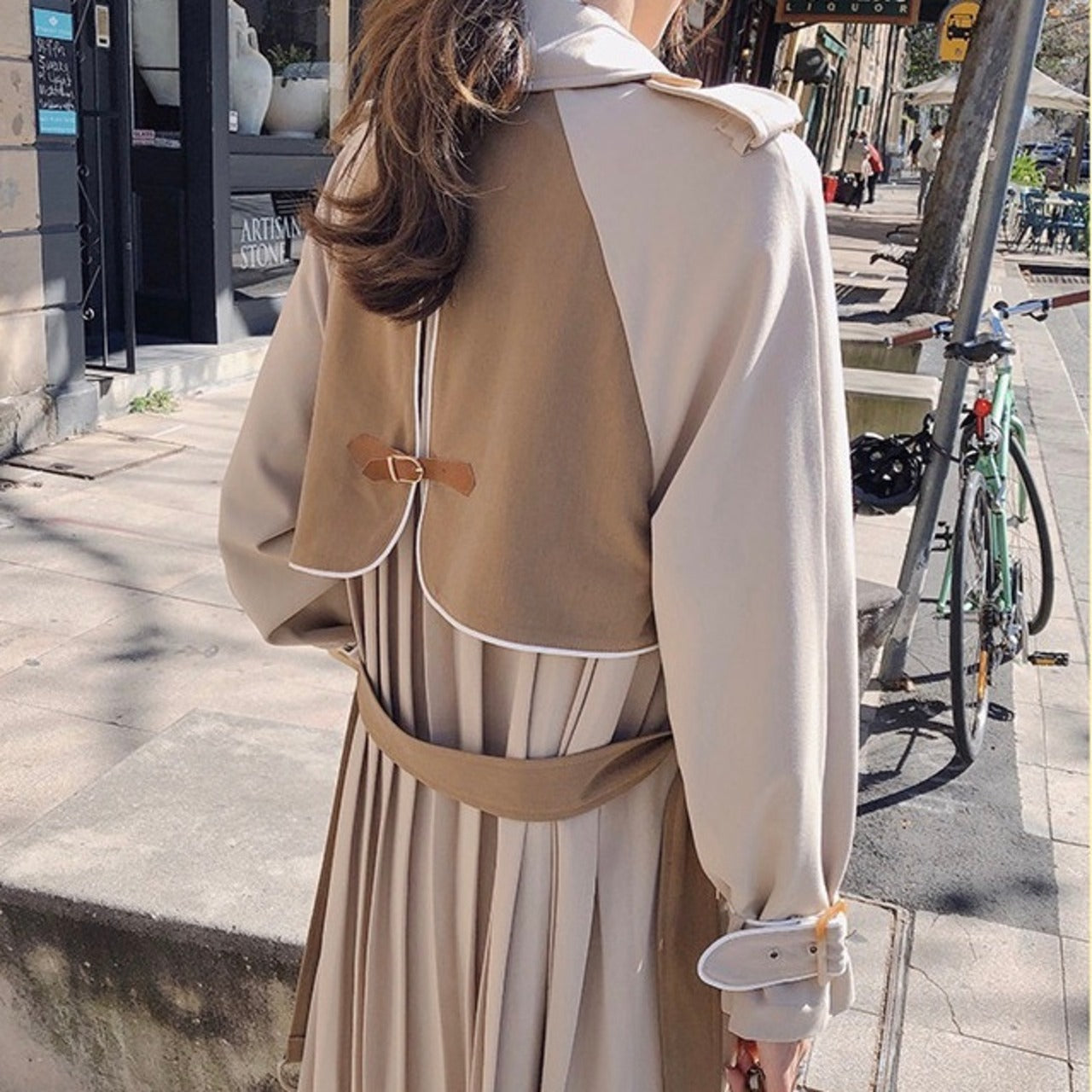 Pleated Trench Coat - M/L