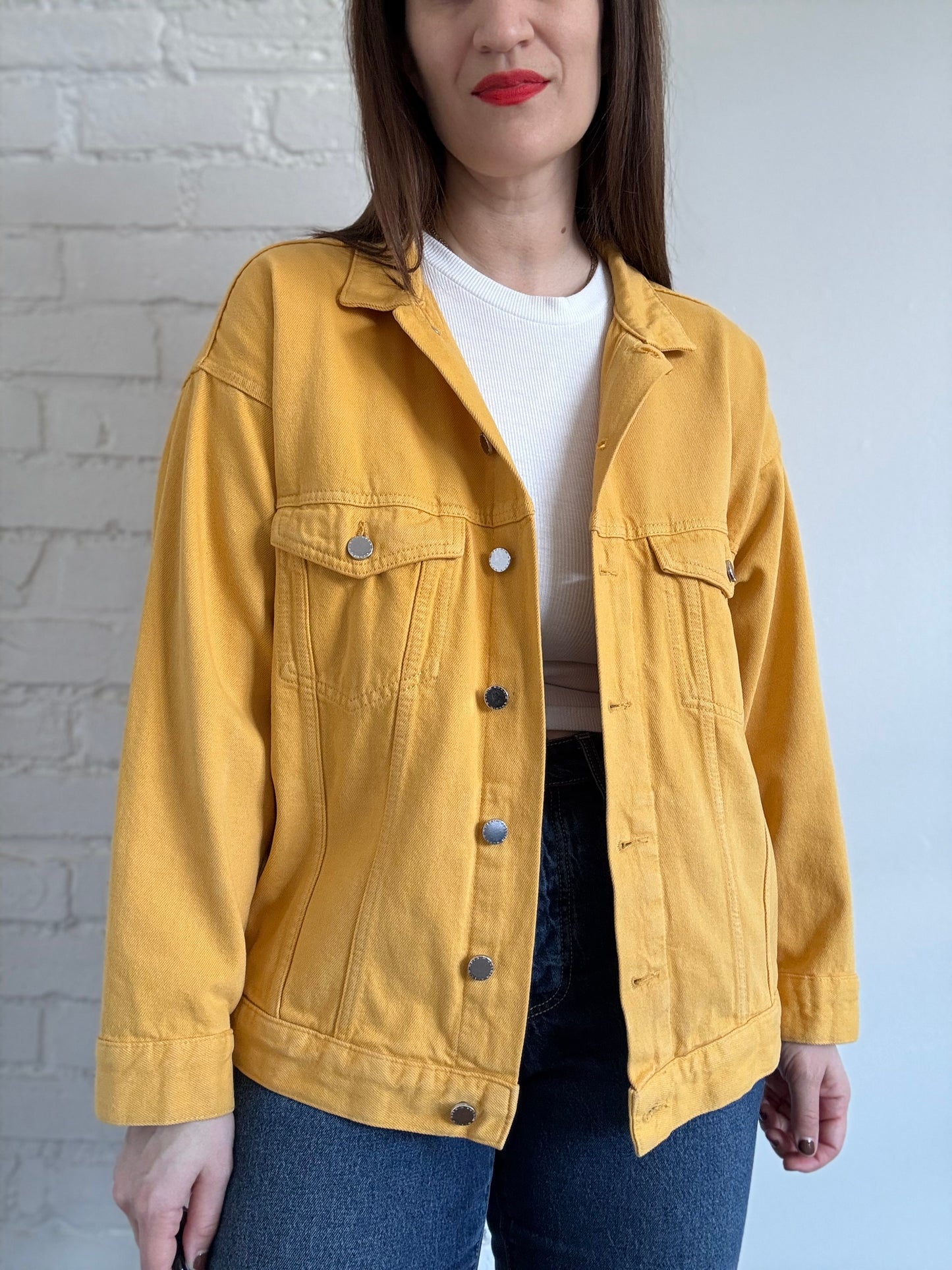 Mustard Yellow Denim Jacket - Sz. M