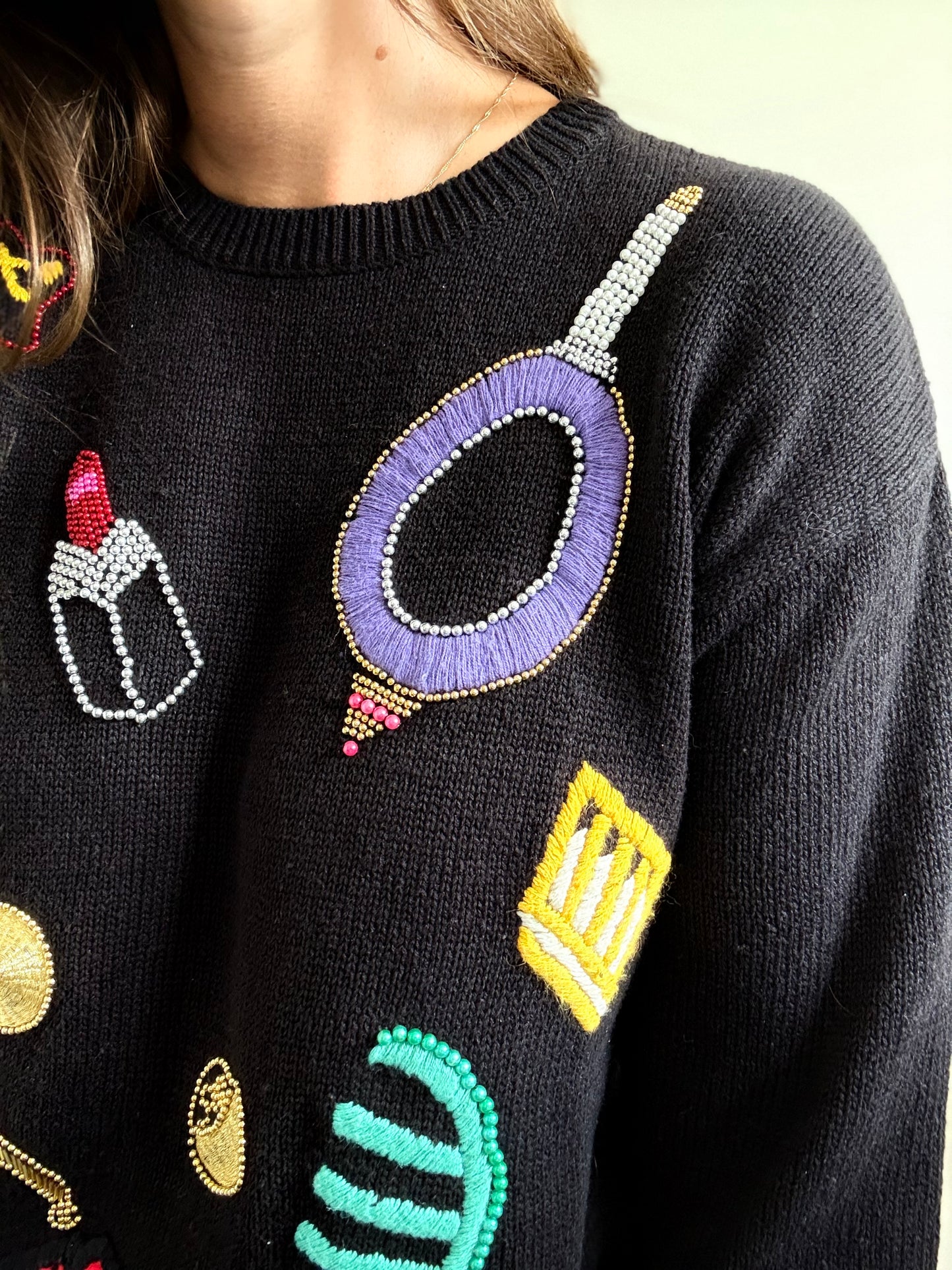 90s Beauty Knit Sweater - Size L