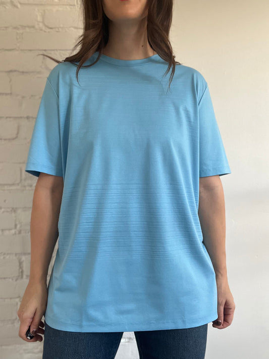 JIL SANDER Blue Detailed Tee - XL