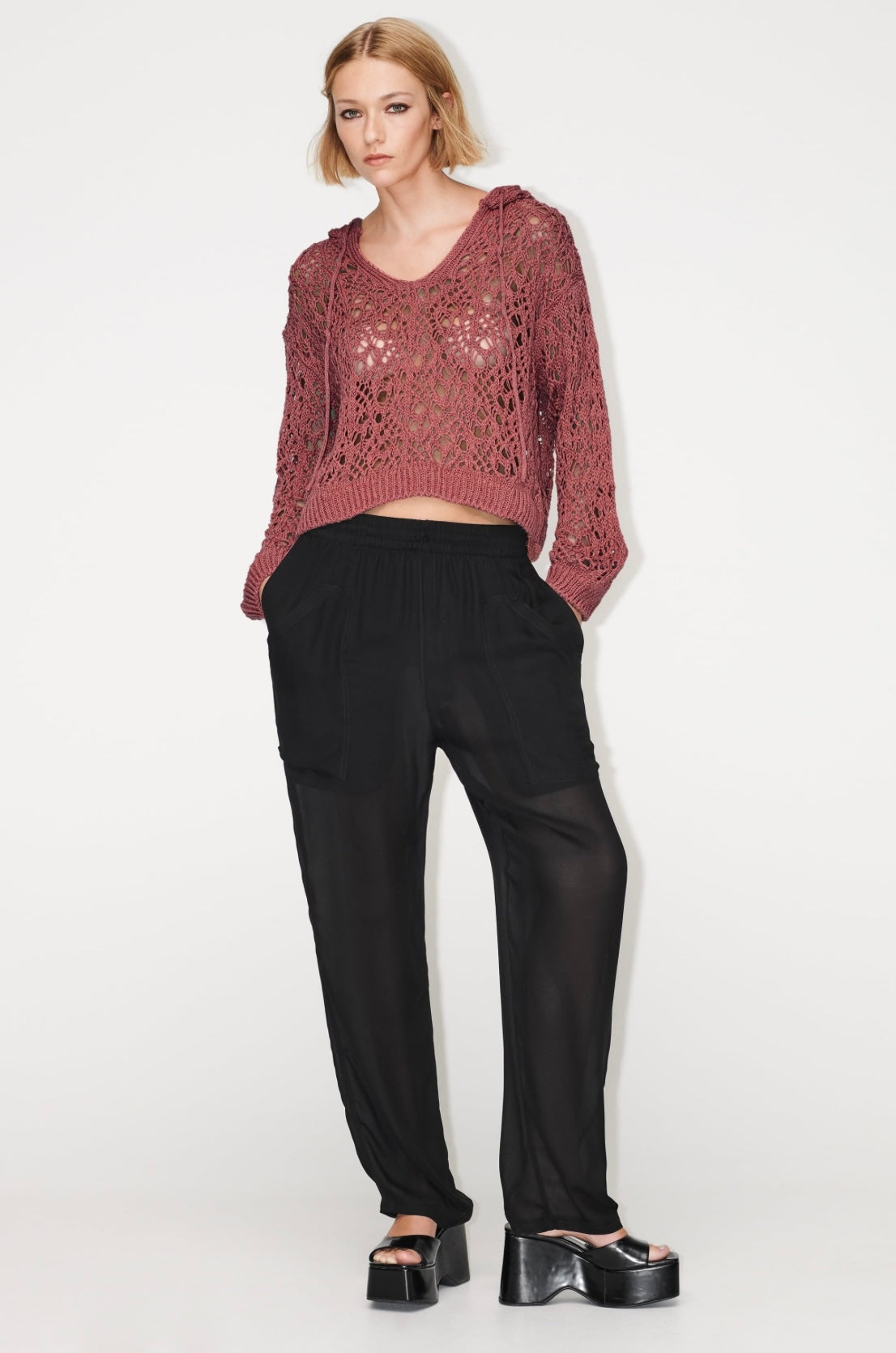 Macramé Style Hoodie - M