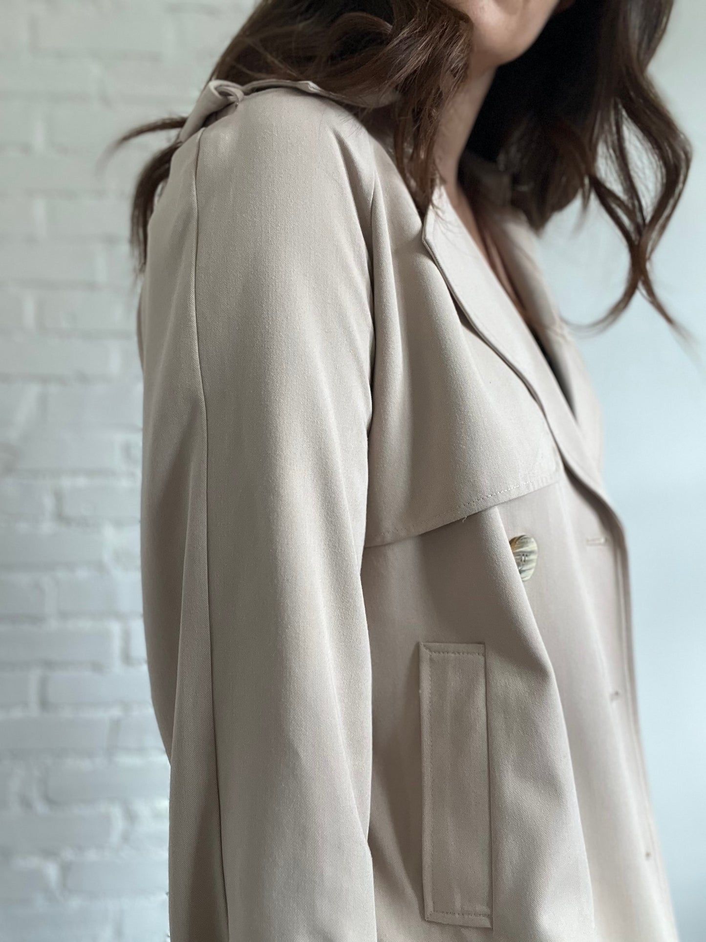 Pleated Trench Coat - M/L
