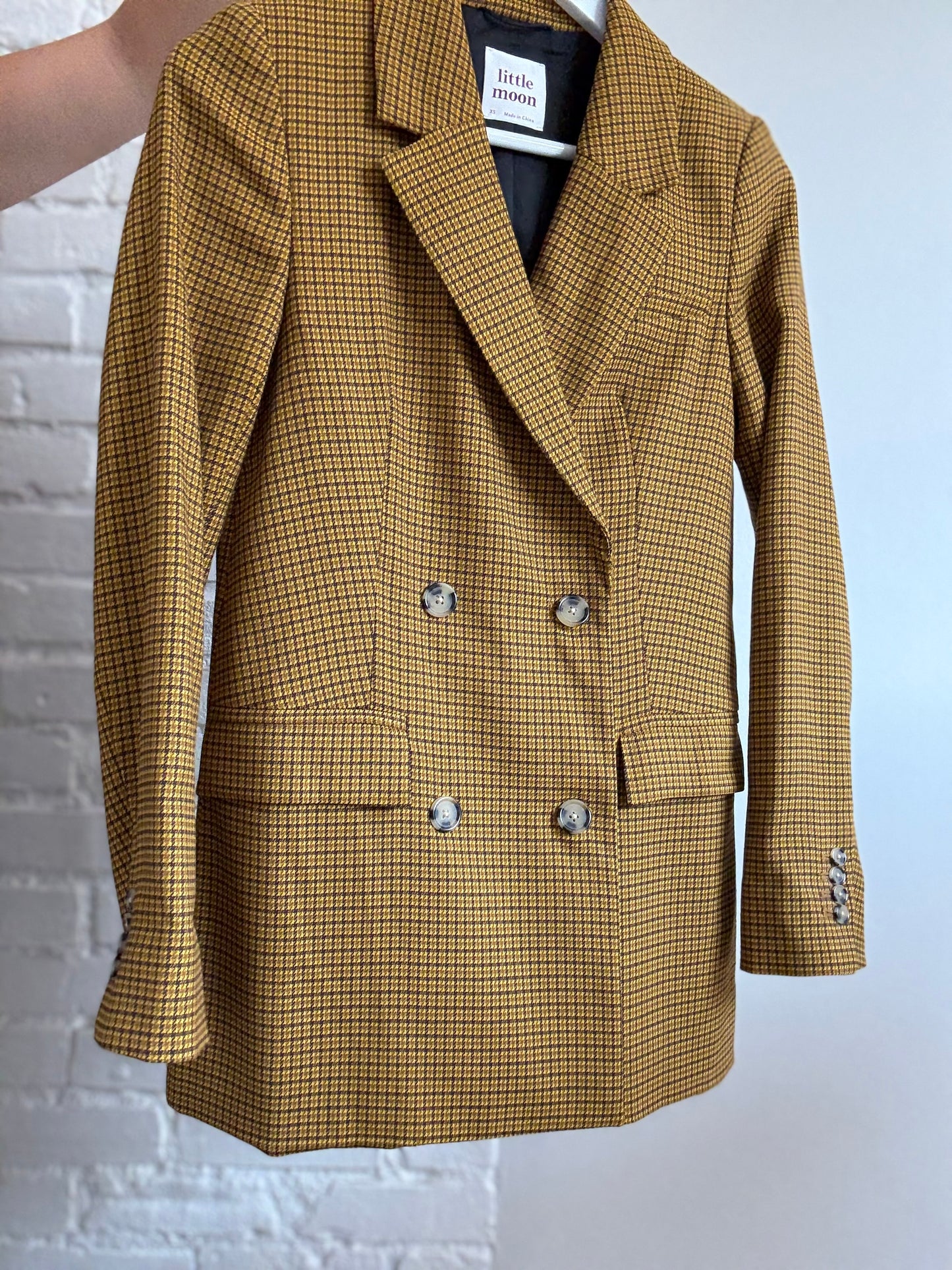 Little Moon Caluna Check Blazer - Size XS