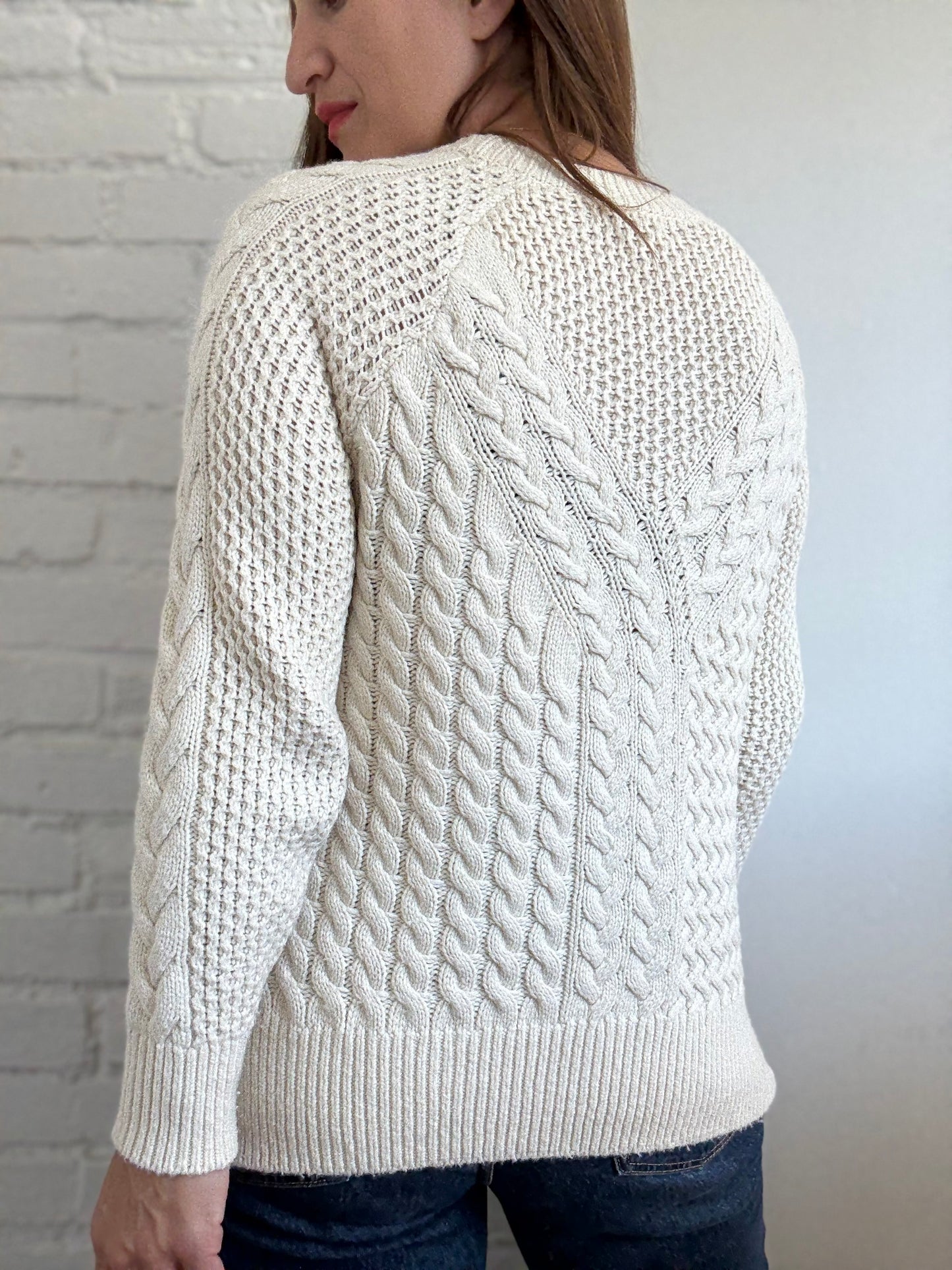 Cable Knit Tunic Sweater - Size S