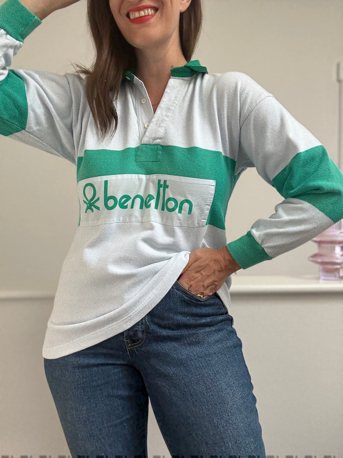 90s Benetton Polo Rugby Shirt - Size M/L