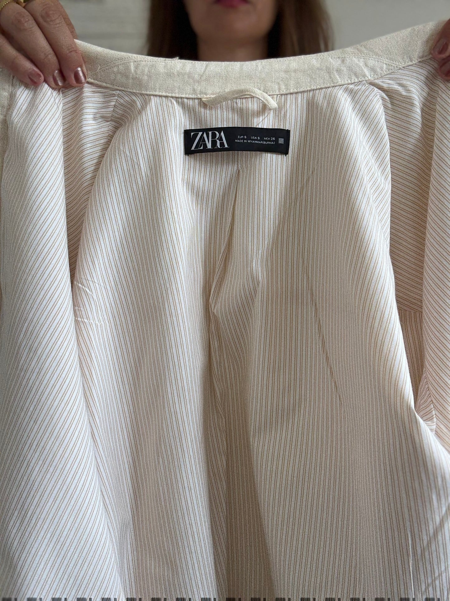 Linen Ivory Cropped Jacket - Size S (oversized)