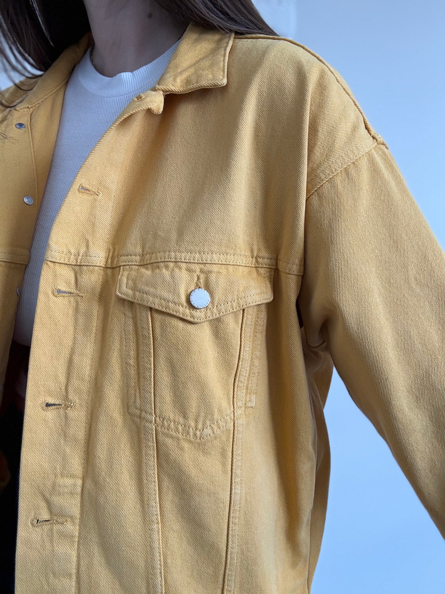 Mustard Yellow Denim Jacket - Sz. M