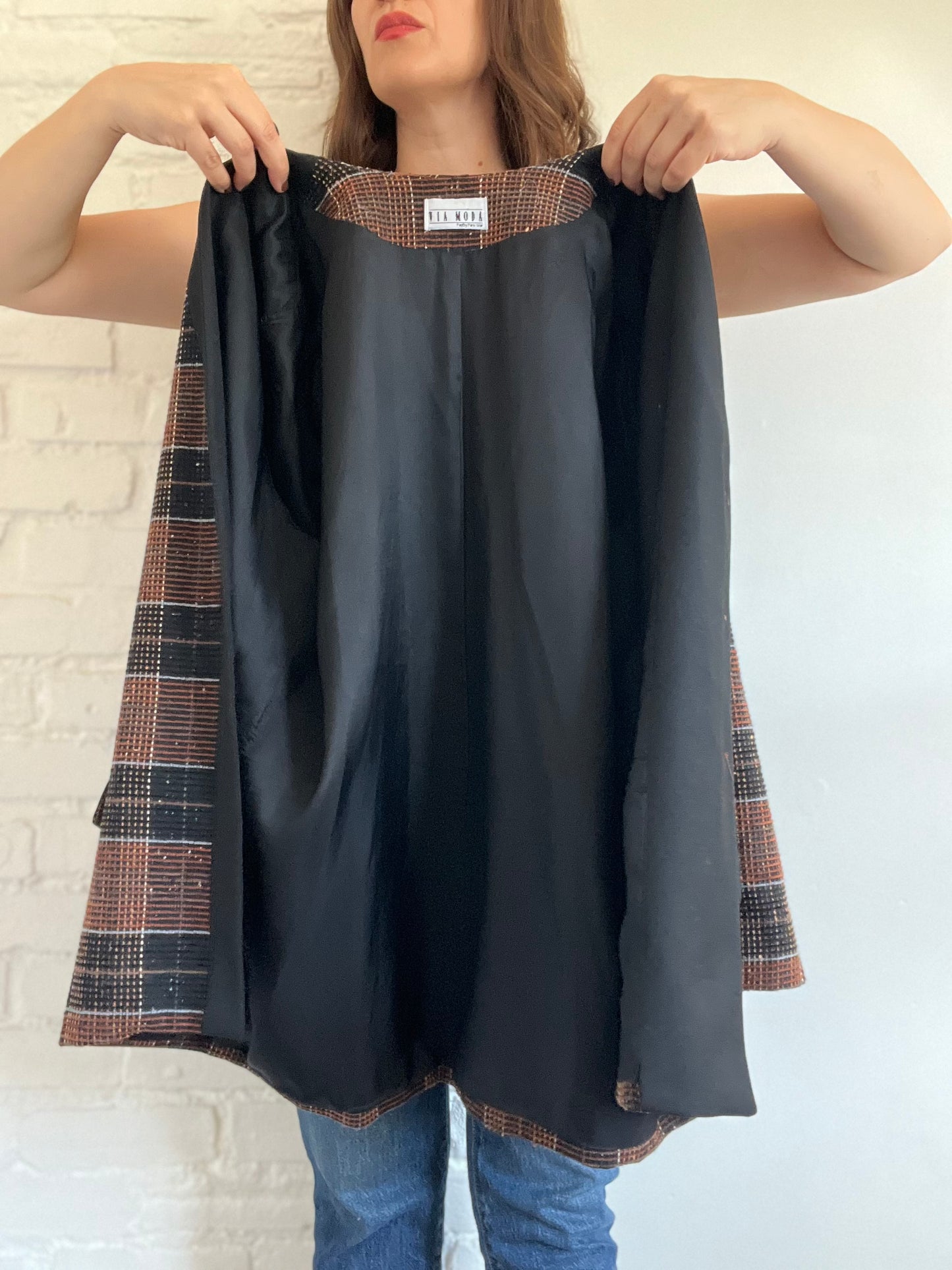 Textured Plaid Blazer - XL