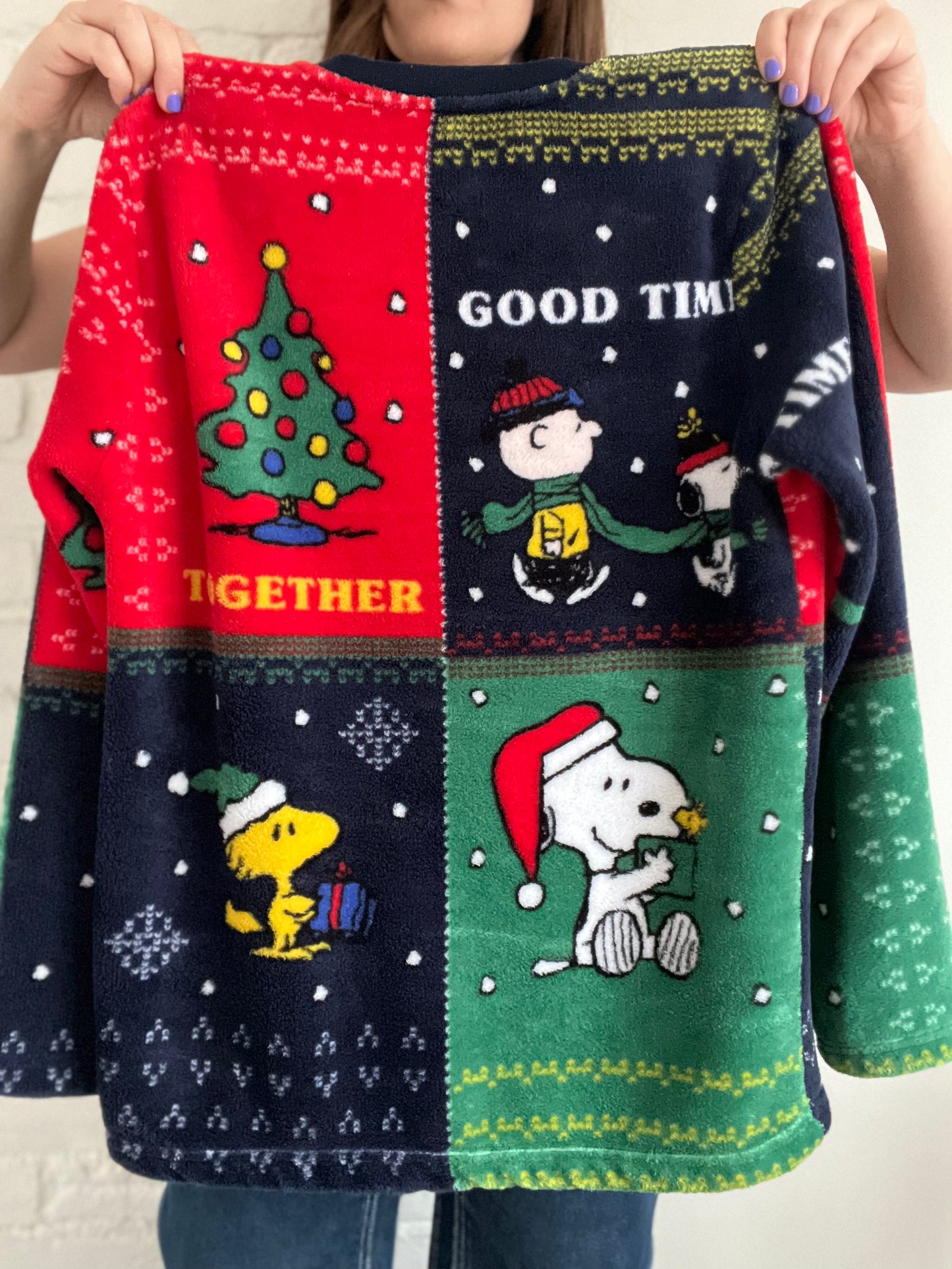 Peanuts Christmas Fleece Top - S