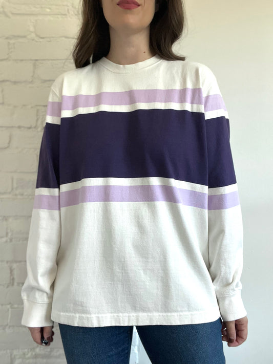Cotton Striped Rugby Shirt - L