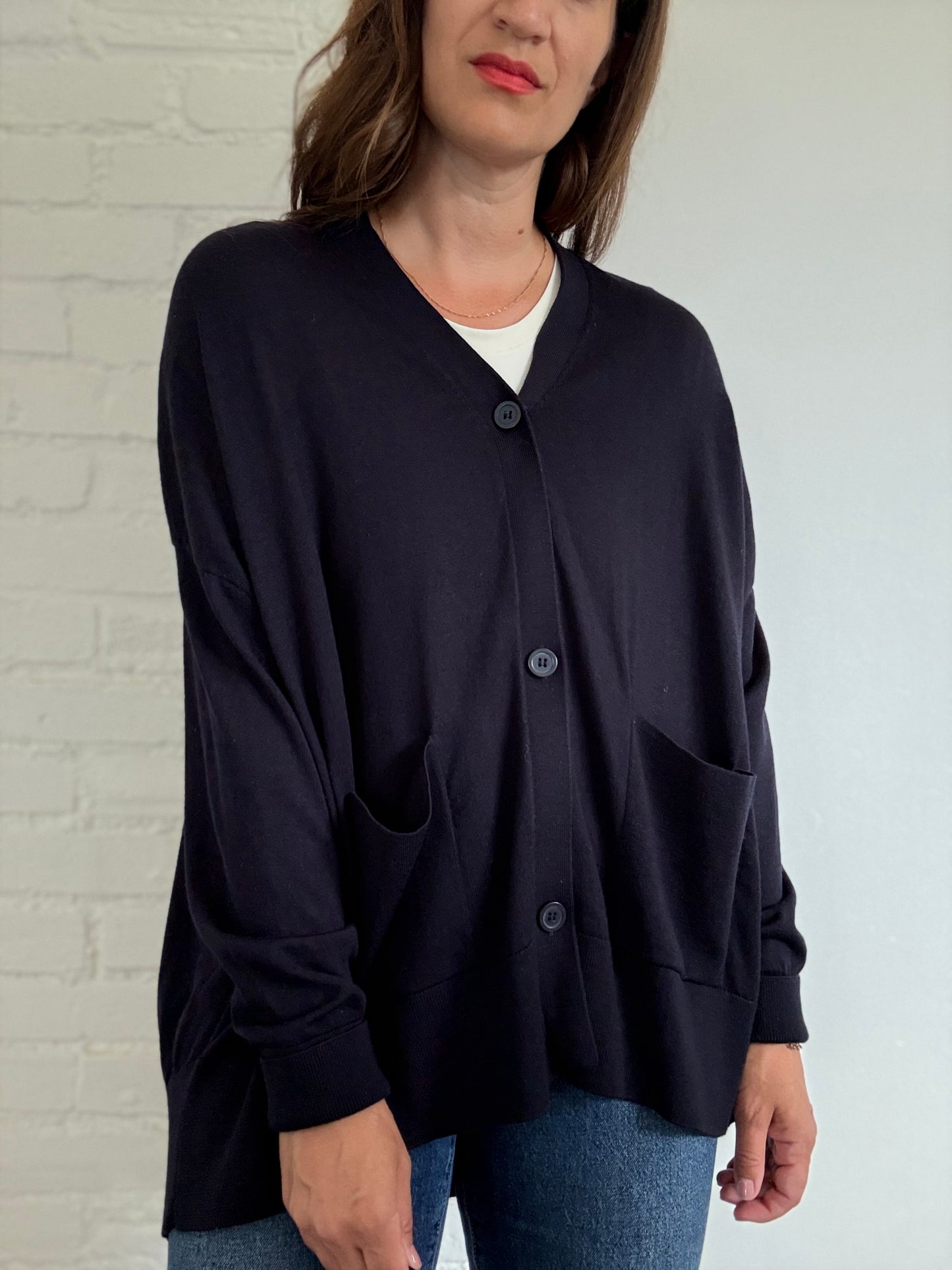 COS Draped Back Cardigan - Size M