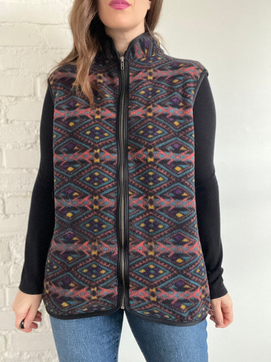 Vintage Fleece Aztec Vest - Sz. M/L