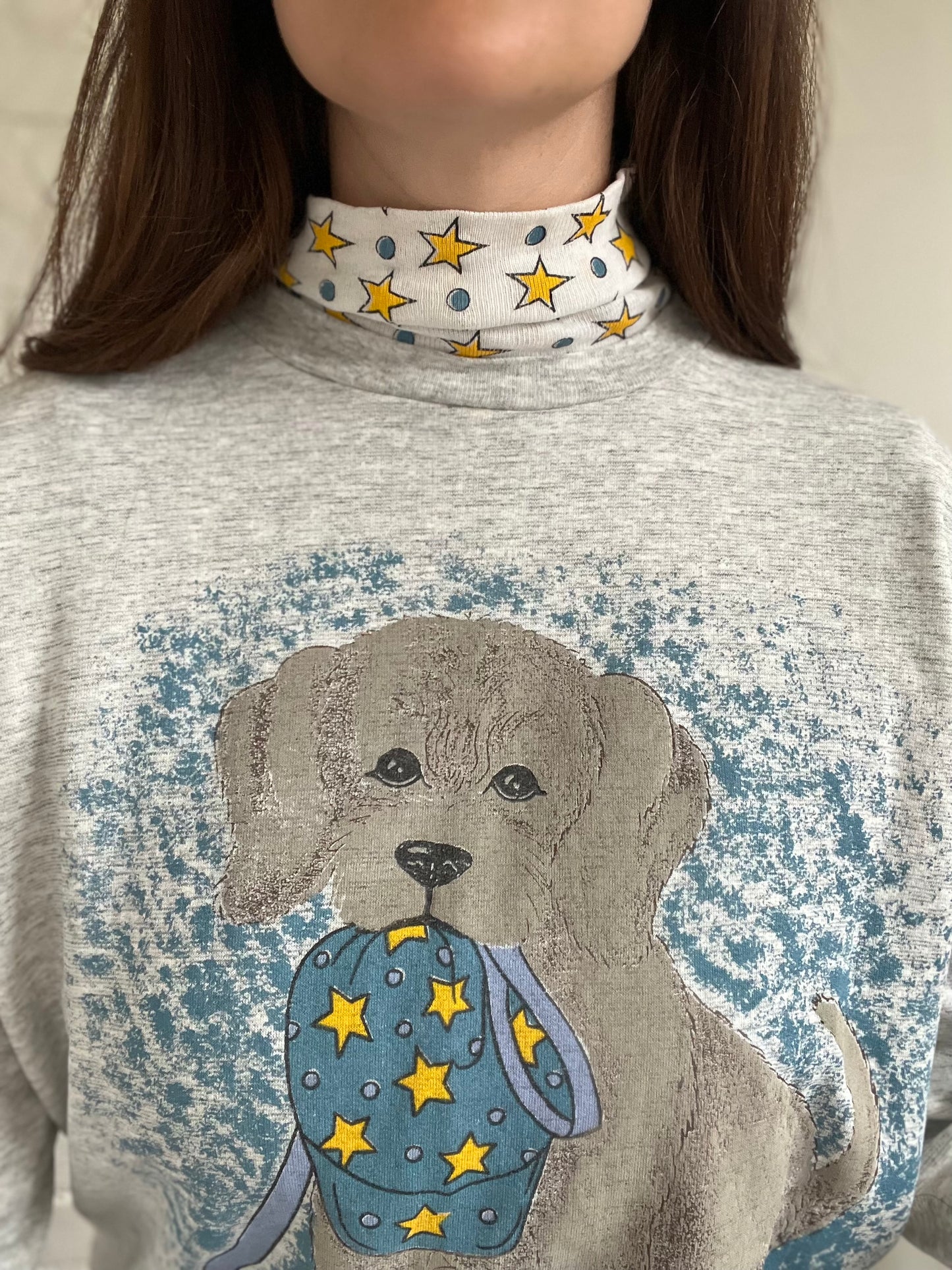 Puppy Magic Stars Sweatshirt - Size M