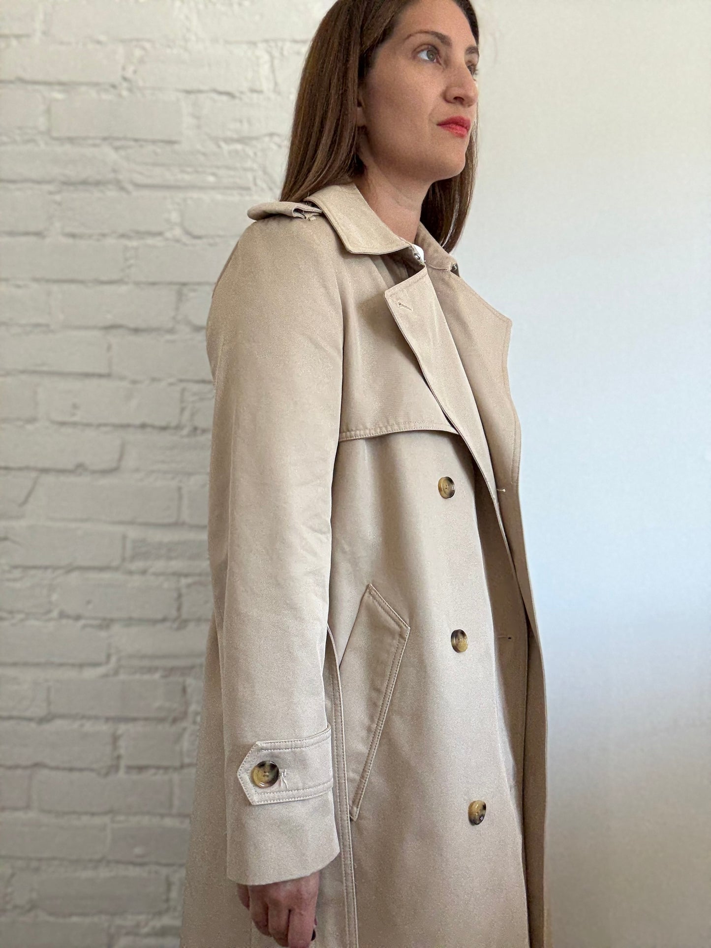 MANGO Trench Coat with Belt - Size M