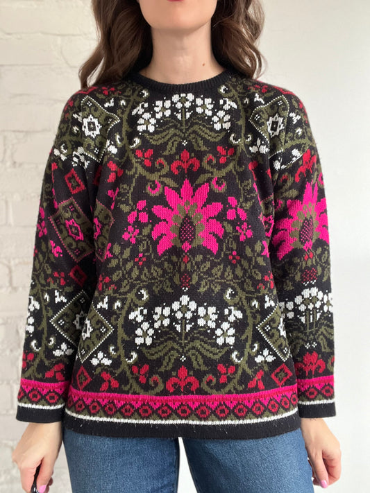 Retro Festive Sweater - M