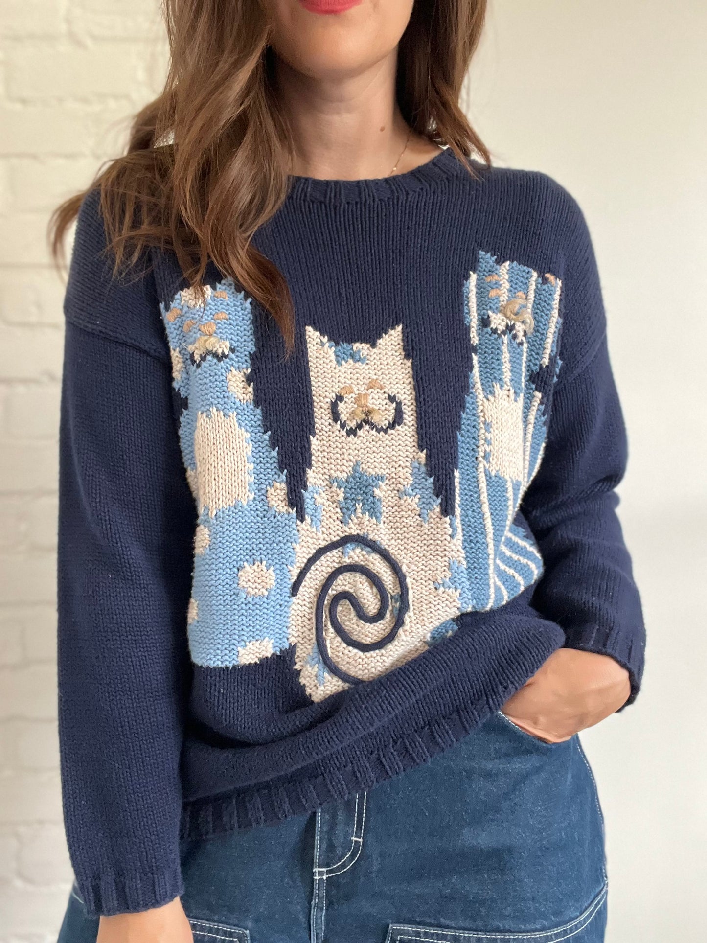 The Cats Meow Knit Sweater - Size M