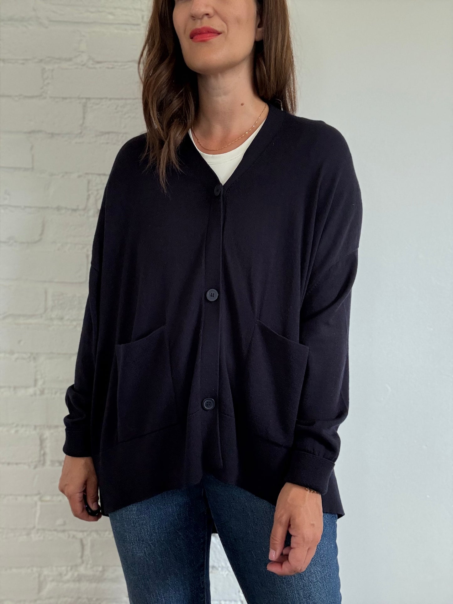 COS Draped Back Cardigan - Size M