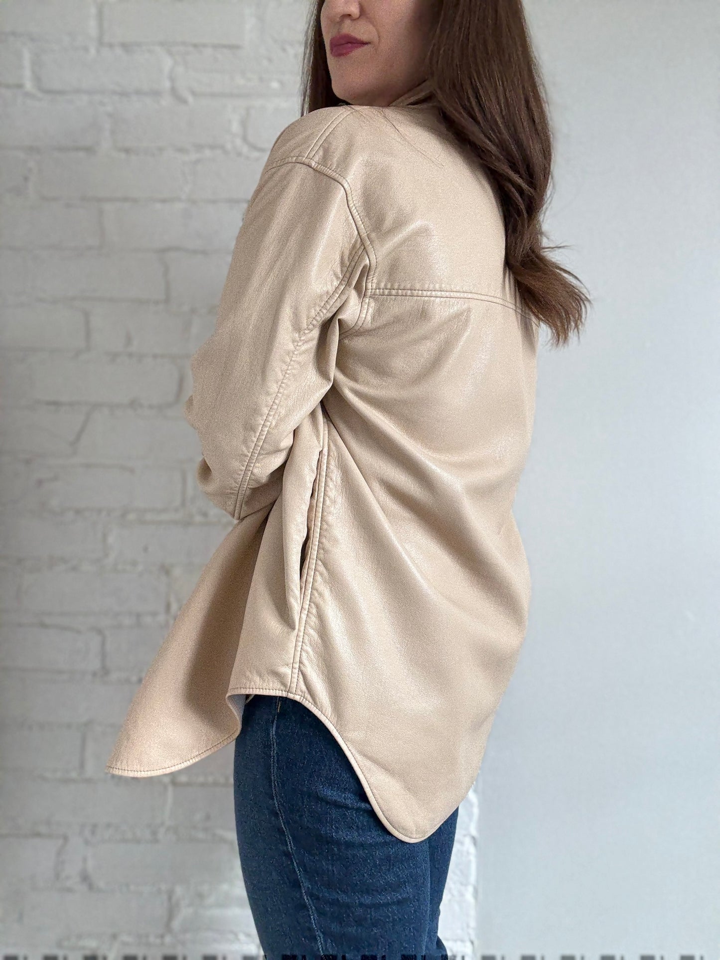 Wilfred Ganna Vegan Leather Shirt - Sz. L